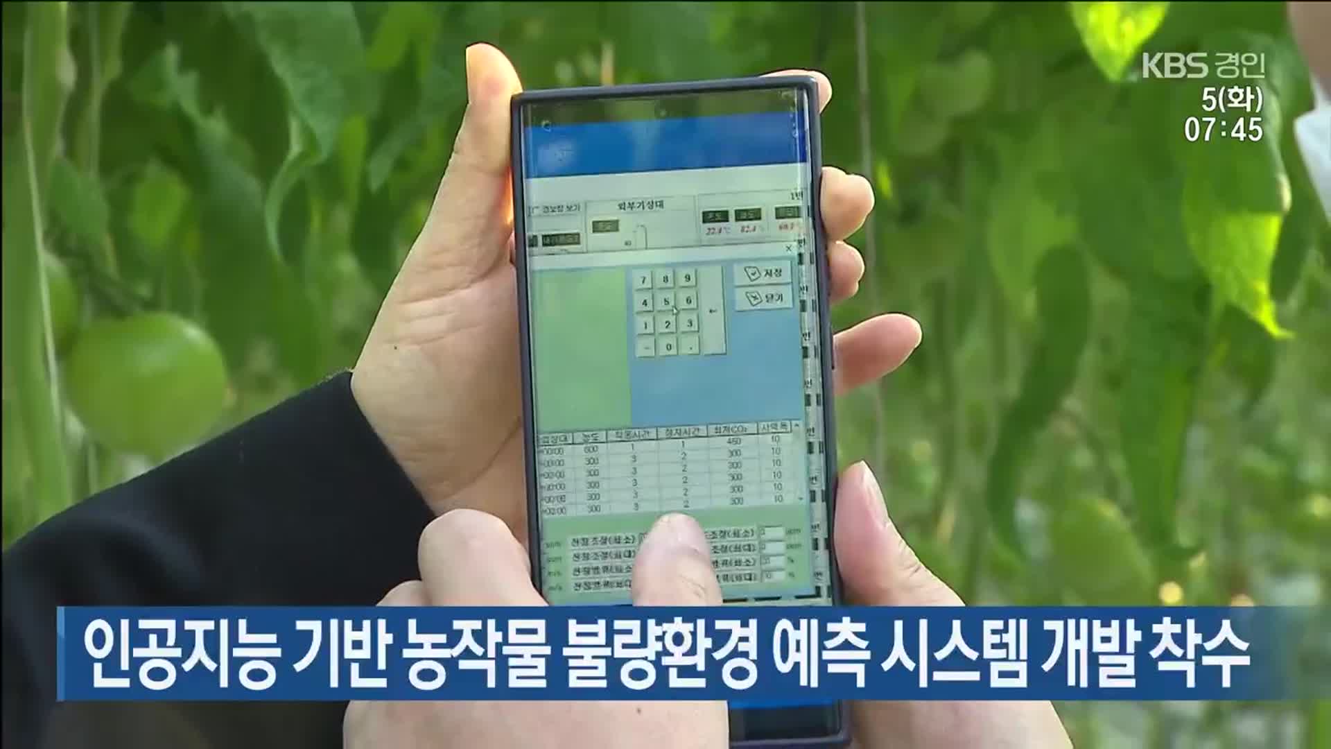 인공지능 기반 농작물 불량환경 예측 시스템 개발 착수