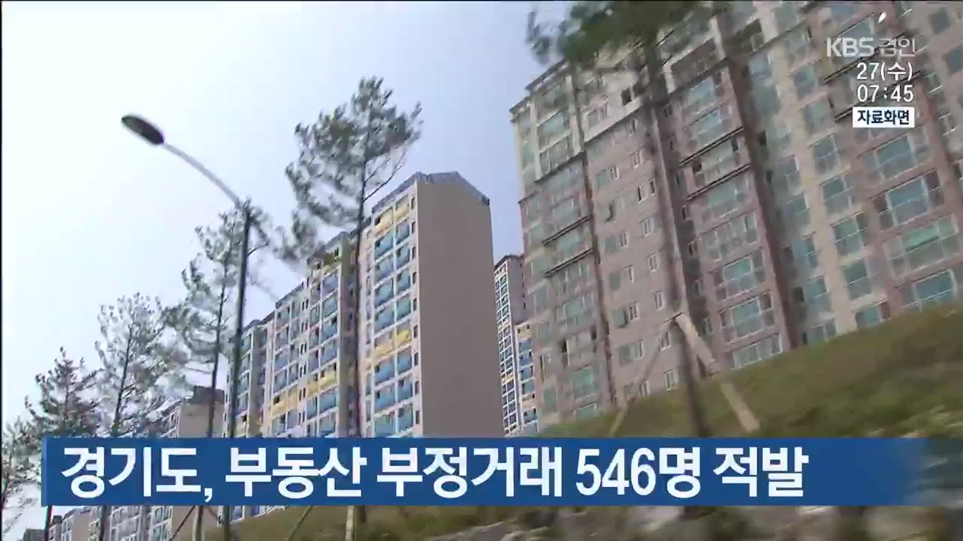 경기도, 부동산 부정거래 546명 적발