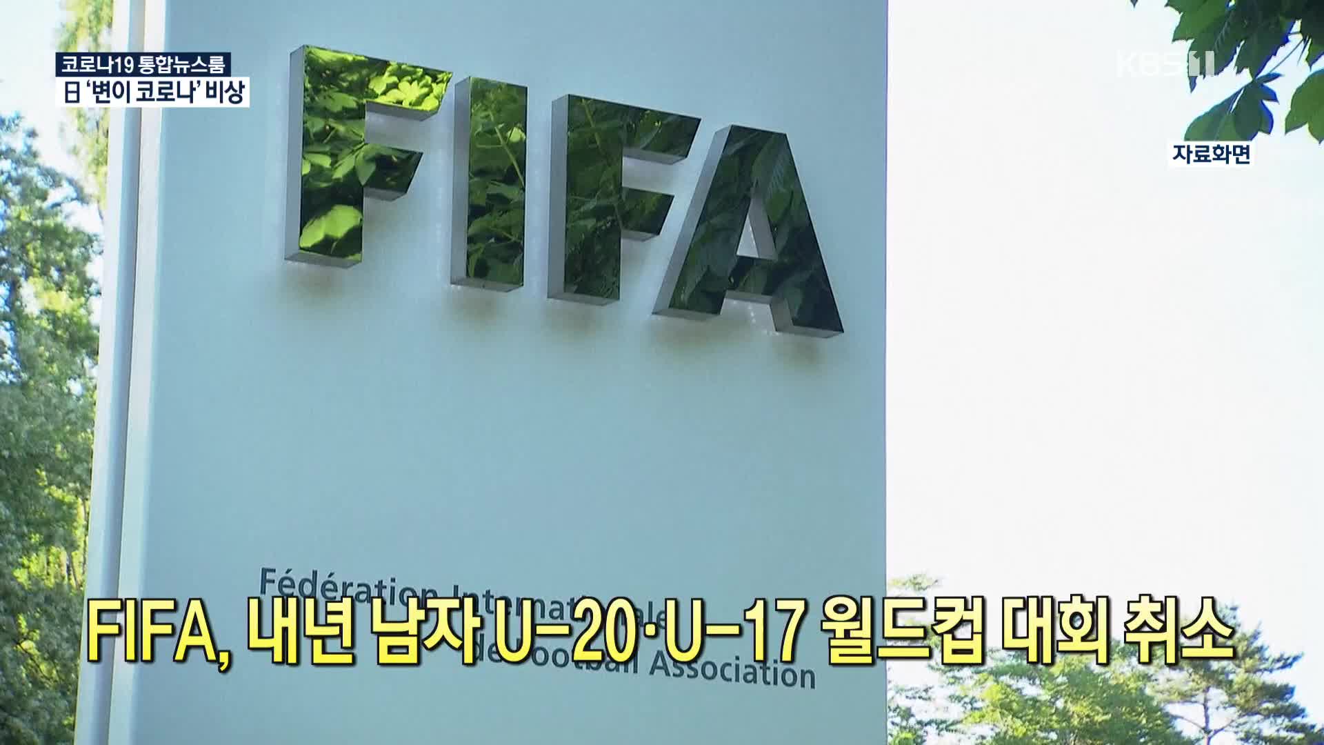 [코로나19 국제뉴스] FIFA, 내년 남자 U-20·U-17 월드컵 대회 취소