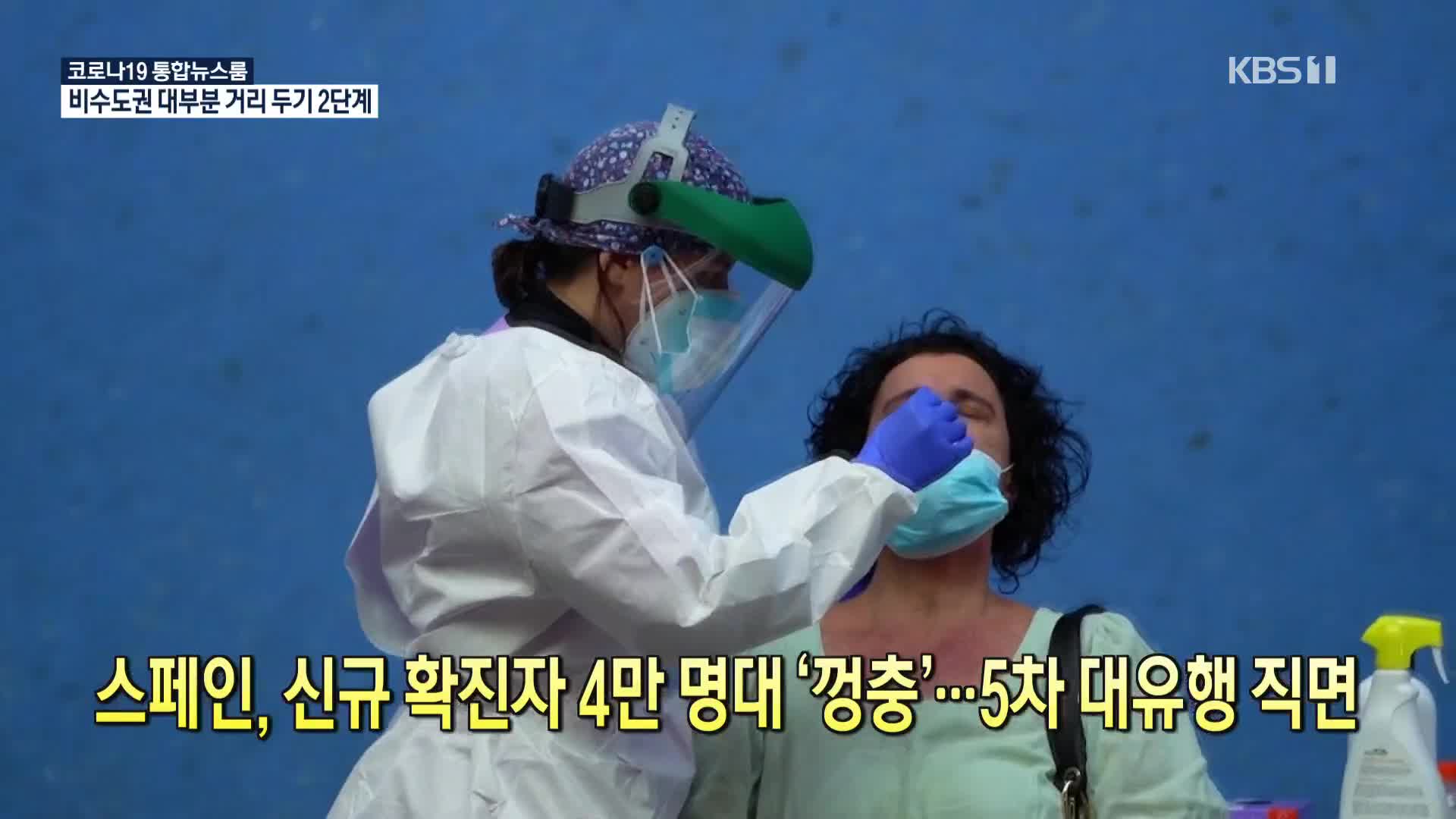 [코로나19 국제뉴스] 스페인, 신규 확진자 4만 명대 ‘껑충’…5차 대유행 직면