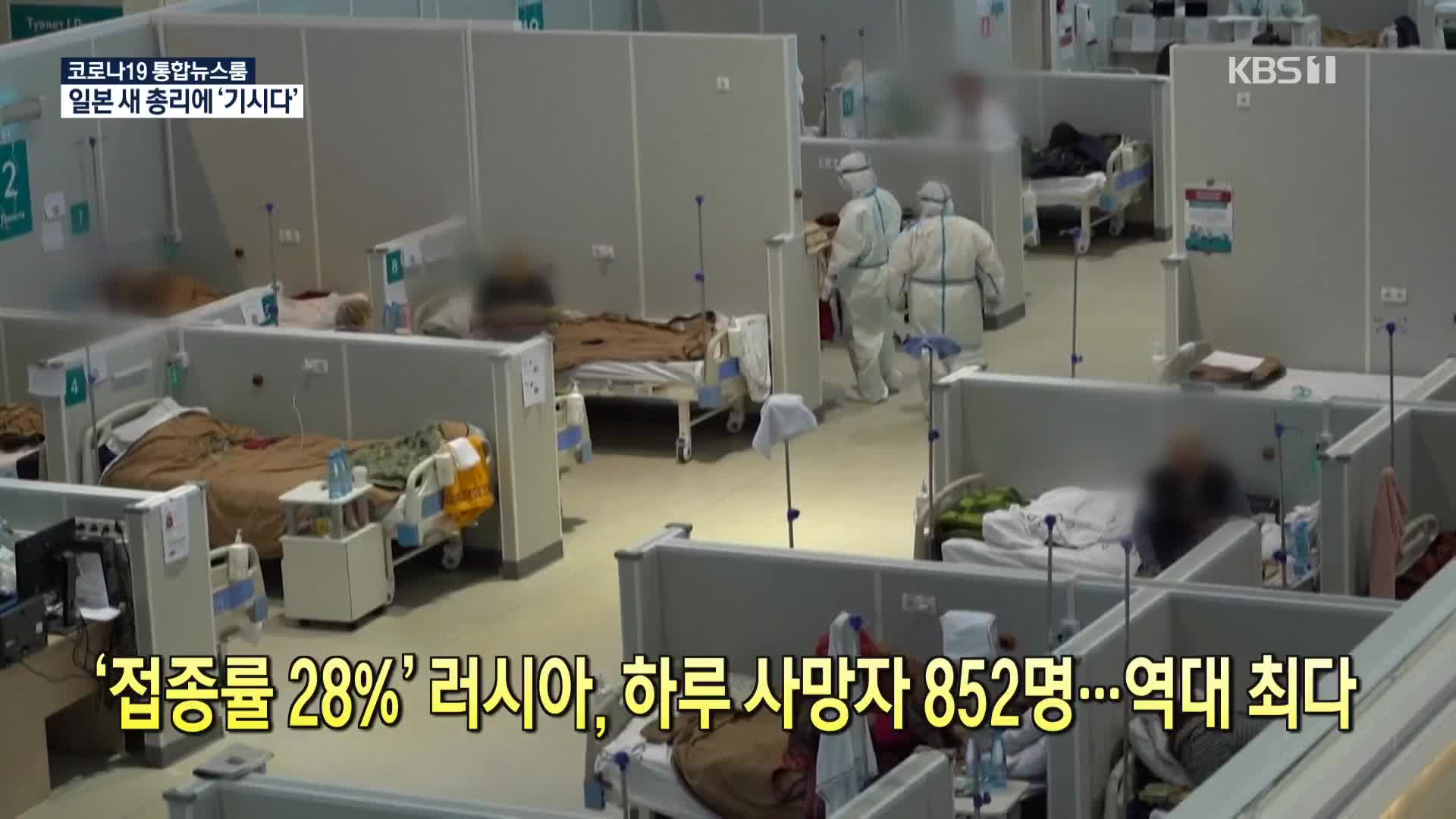 [코로나19 국제뉴스] ‘접종률 28%’ 러시아, 하루 사망자 852명…역대 최다