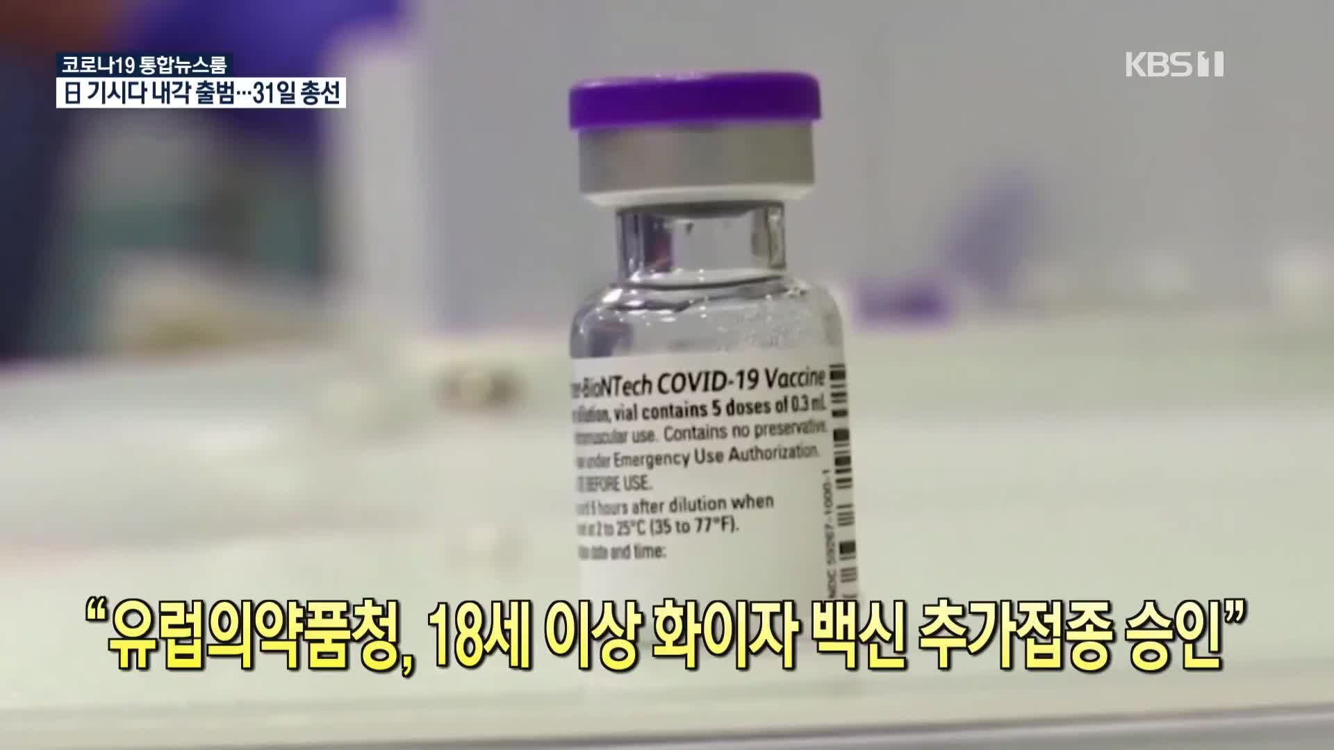[코로나19 국제뉴스] “유럽의약품청, 18세 이상 화이자 백신 추가접종 승인”