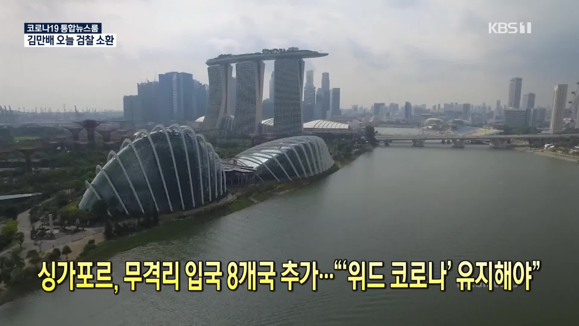 [코로나19 국제뉴스] 싱가포르, 무격리 입국 8개국 추가…“‘위드 코로나’ 유지해야”