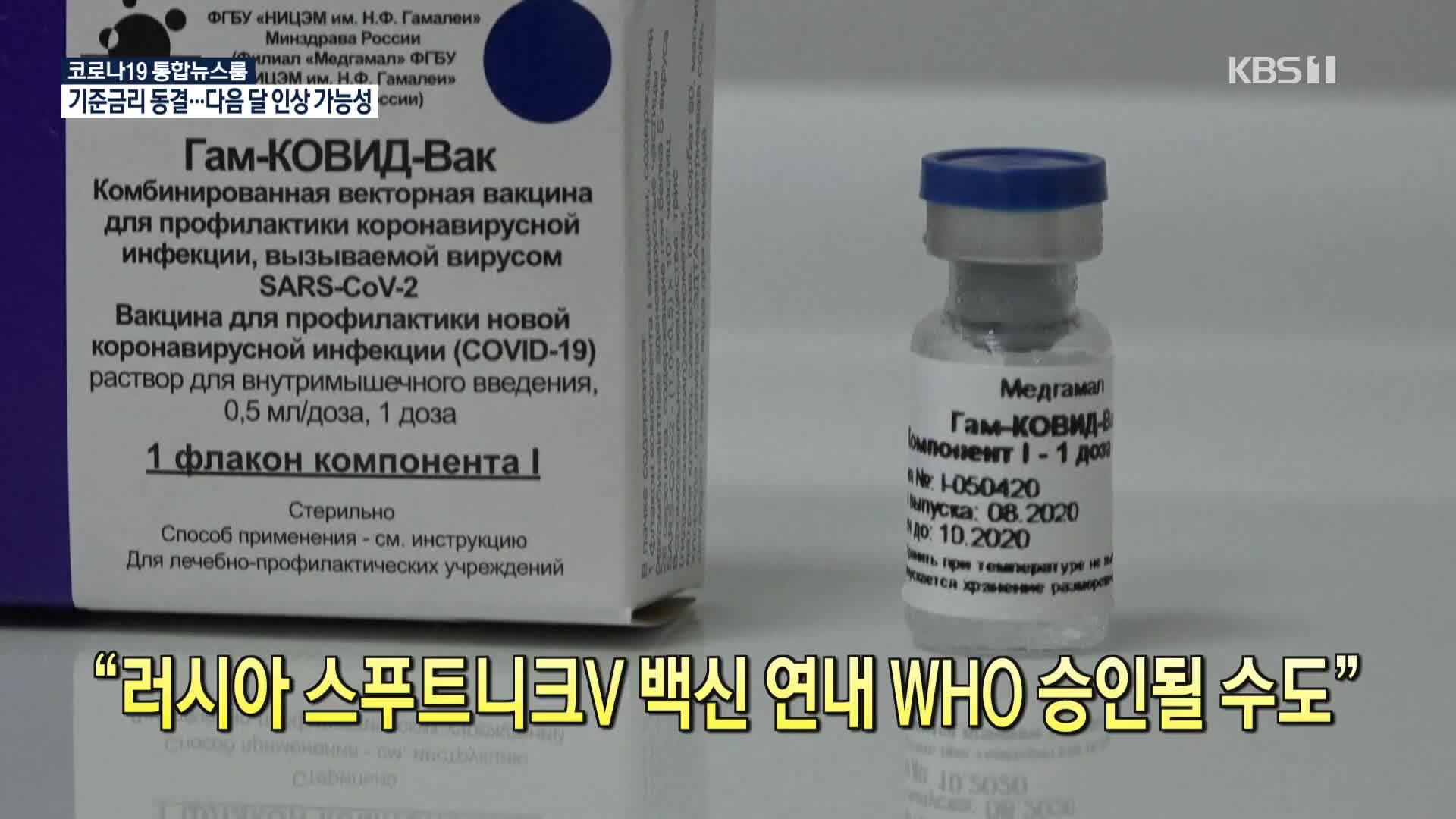 [코로나19 국제뉴스] “러시아 스푸트니크V 백신 연내 WHO 승인될 수도”