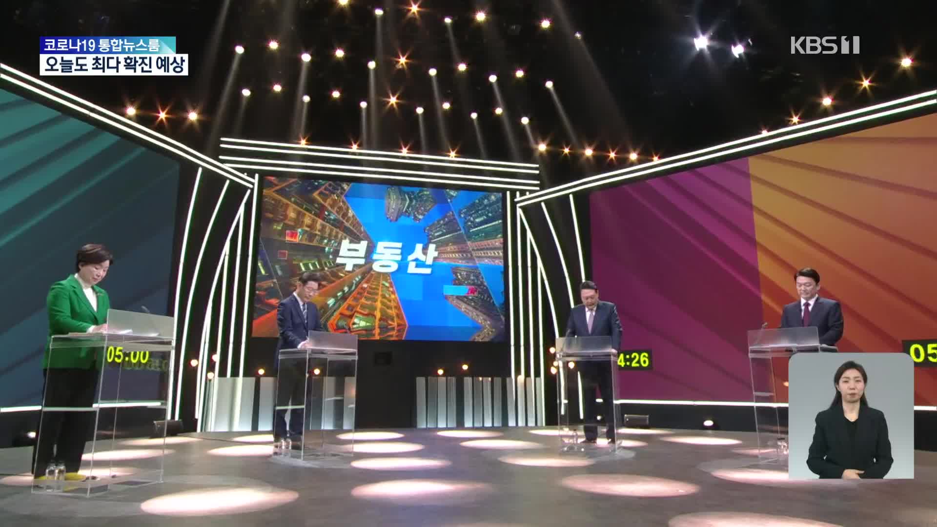 대선후보 4인 첫 TV토론…李-尹 대장동 공방