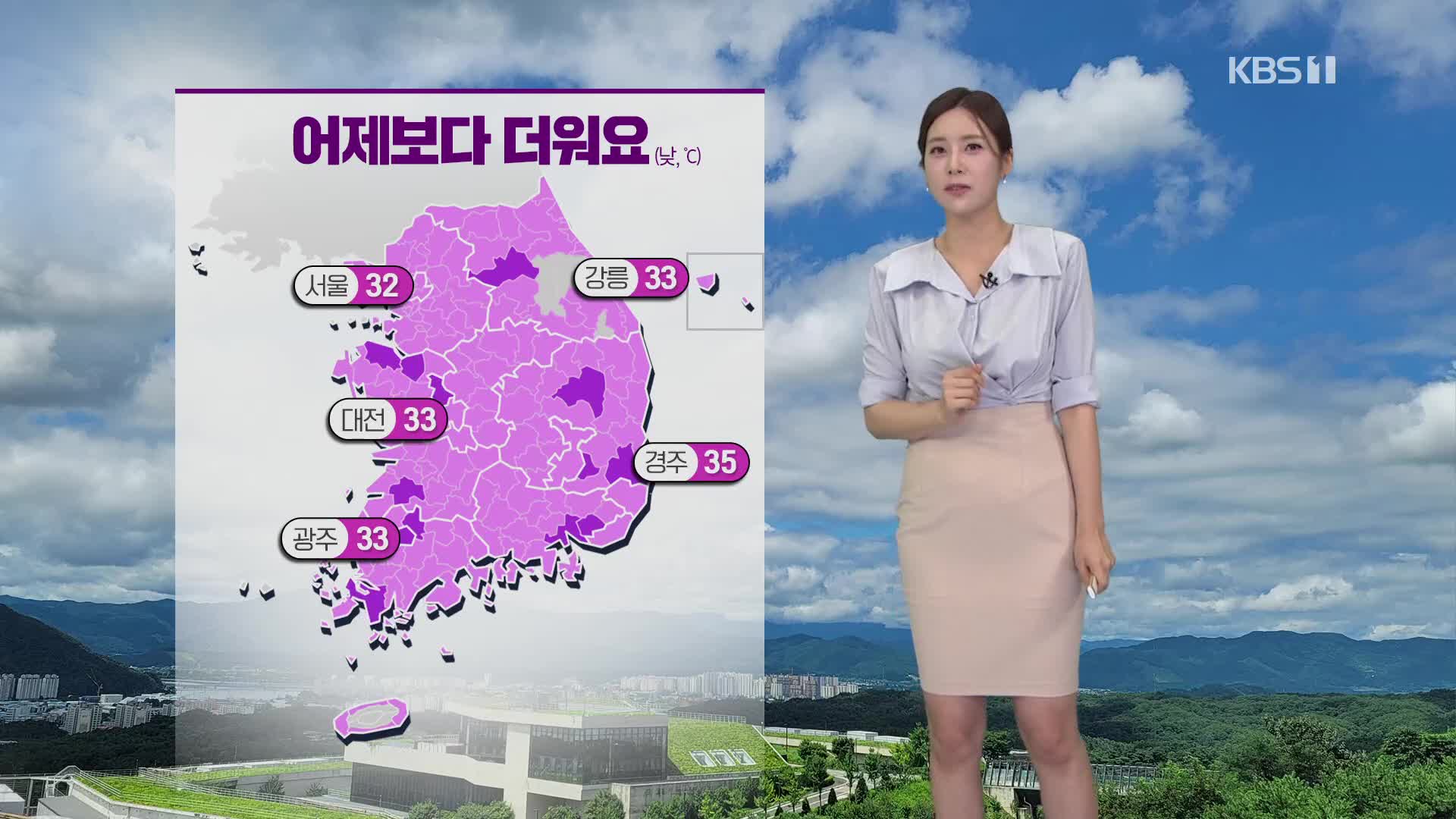 [출근길 날씨] 오늘도 무더위 속 강한 소나기