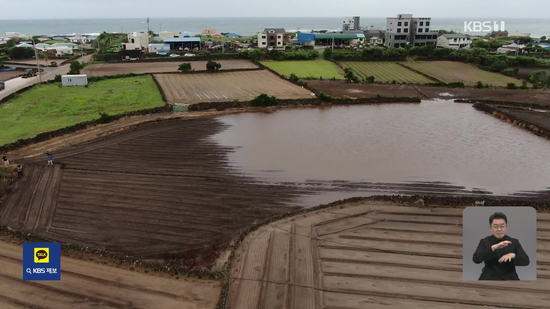 태풍 비껴갔지만…농작물 피해 속출