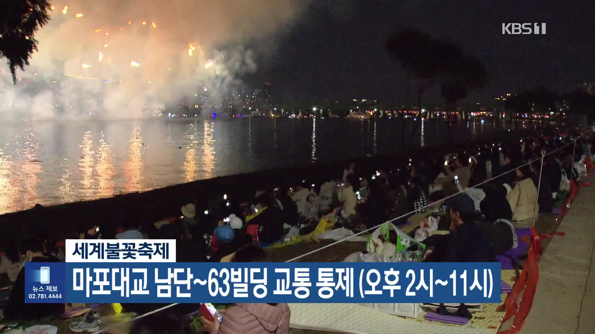 세계불꽃축제…마포대교 남단~63빌딩 교통 통제(오후 2시~11시)