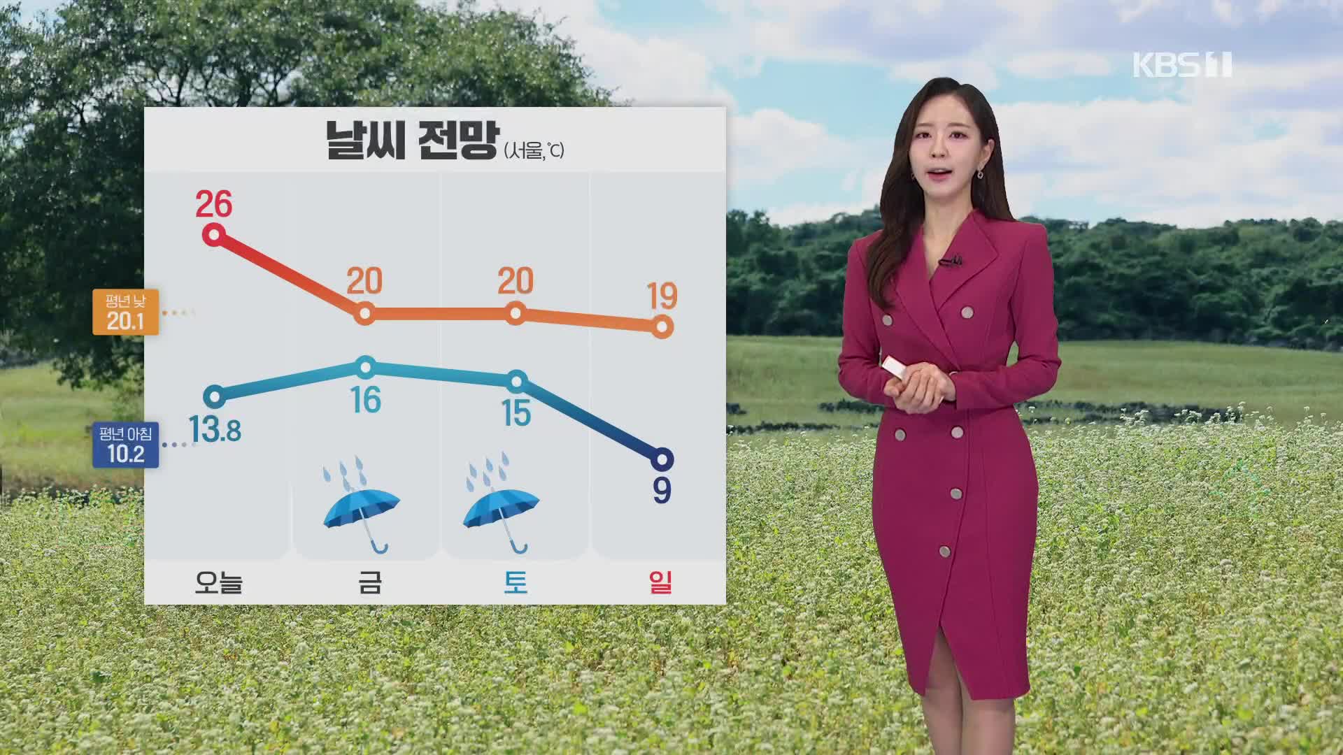 [출근길 날씨] 오전까지 내륙에 짙은 안개…한낮에 다소 더워