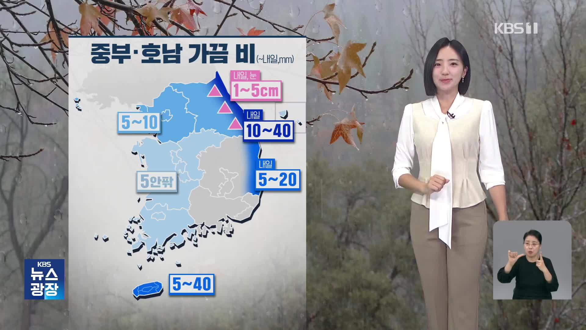 [주말 날씨] 중부·호남 비…내일부터 추워져