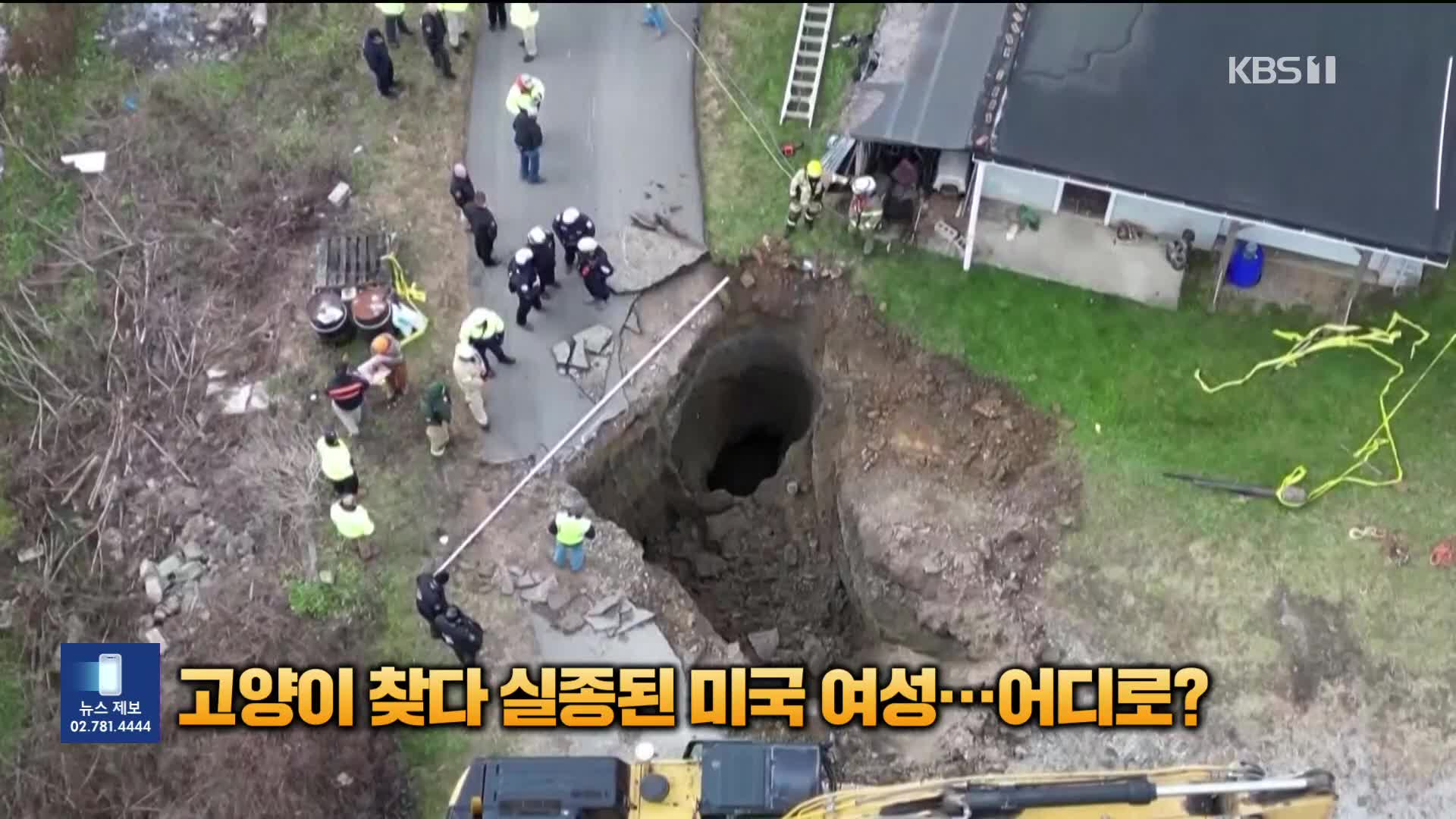 고양이 찾다 실종된 미 여성…“싱크홀 추락 추정, 수색 중” [잇슈 SNS]