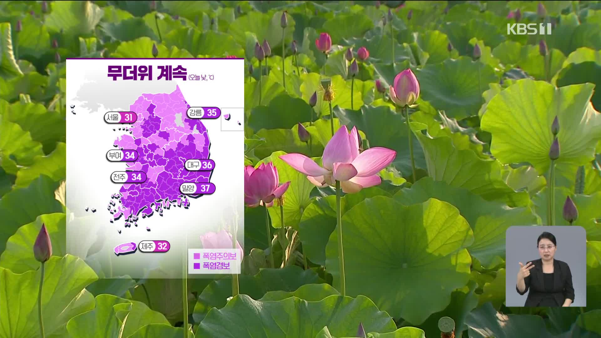 [출근길 날씨] 폭염과 열대야 이어져…수도권·강원 비