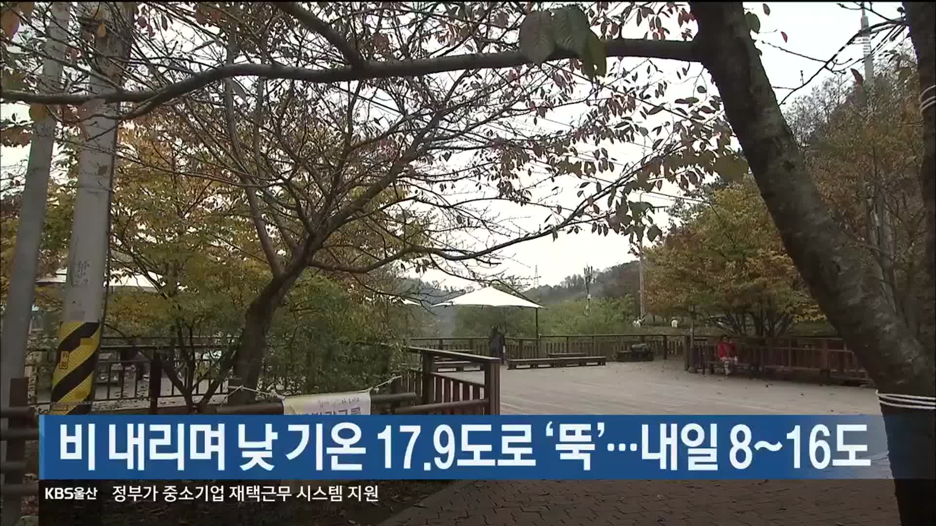 비 내리며 낮 기온 17.9도로 ‘뚝’…내일 8~16도 