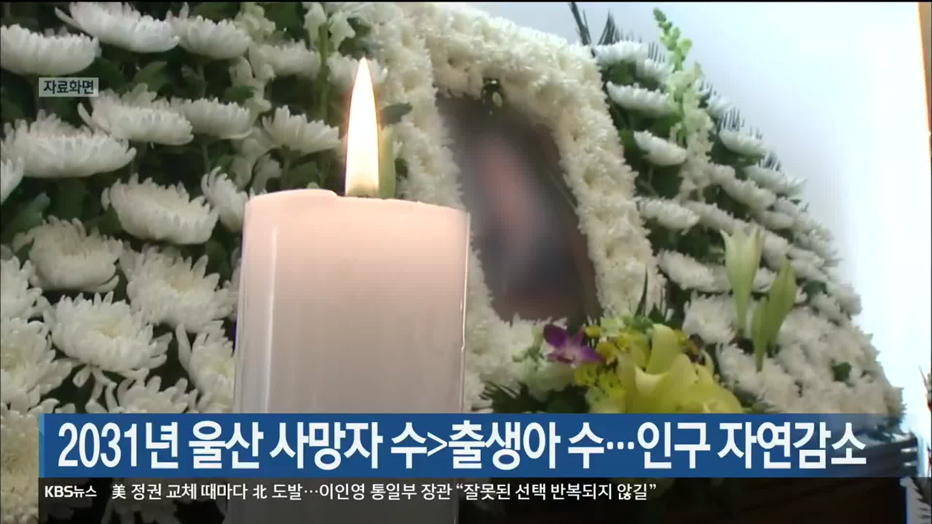 2031년 울산 사망자 수>출생아 수…인구 자연감소