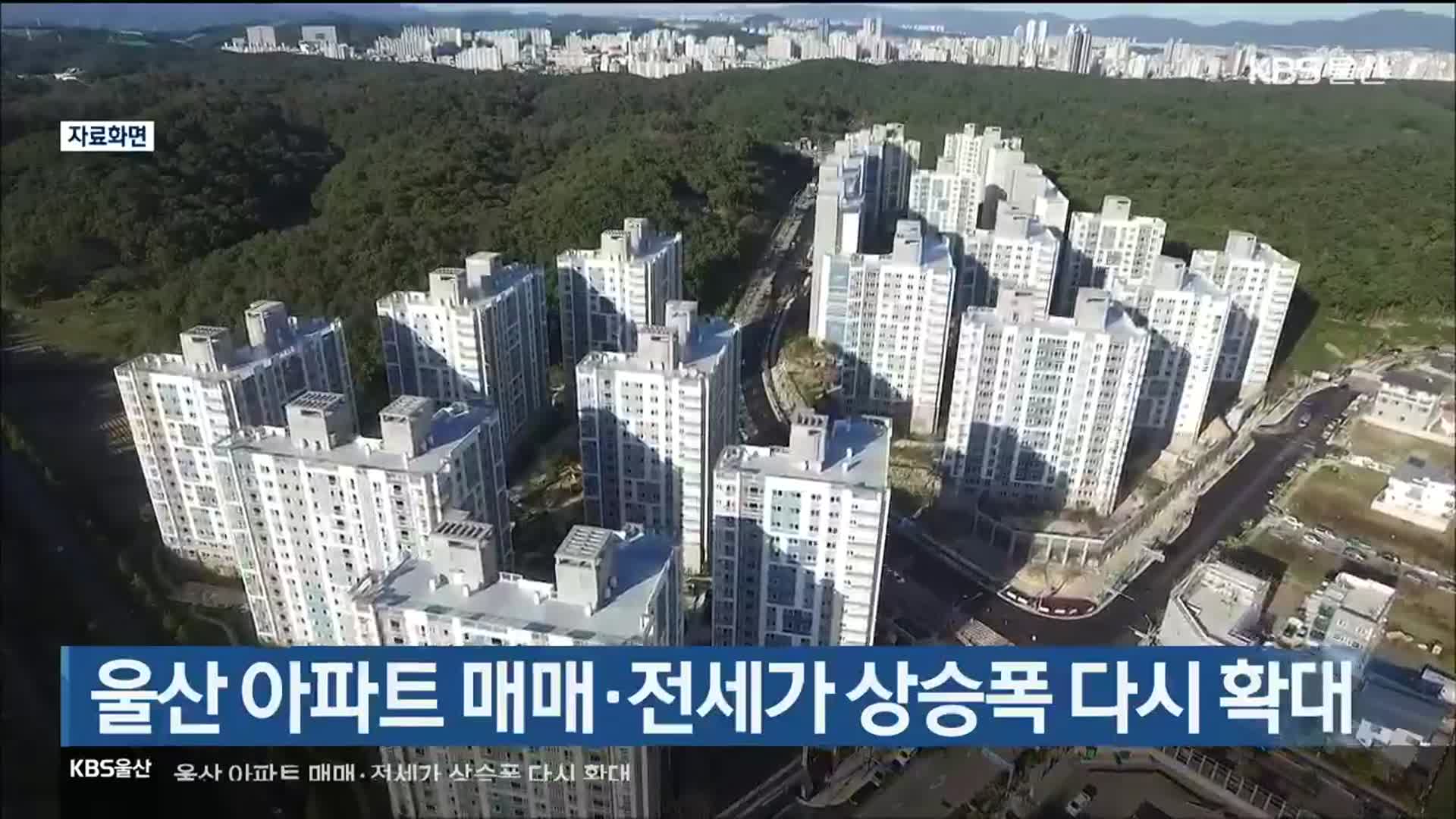 울산 아파트 매매·전세가 상승폭 다시 확대