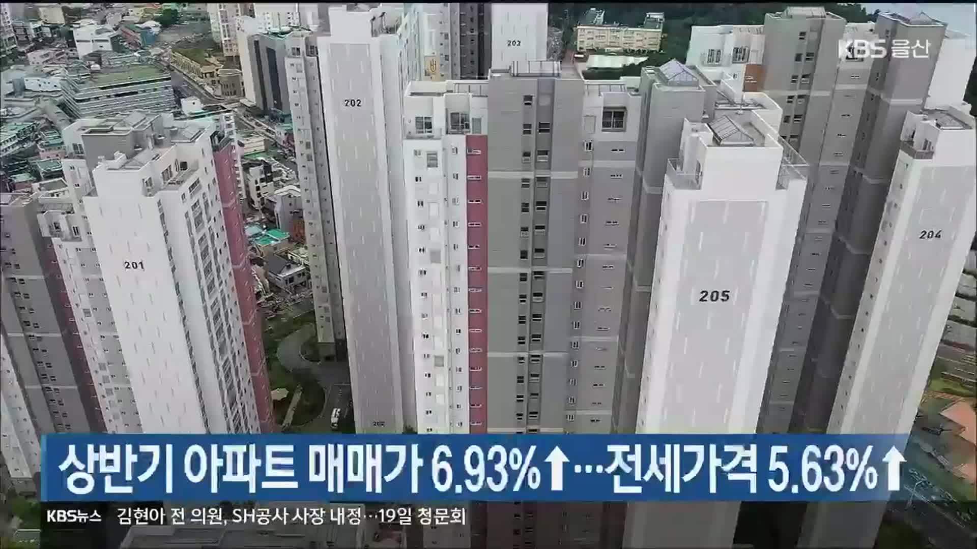 울산 상반기 아파트 매매가 6.93%↑…전세가격 5.63%↑