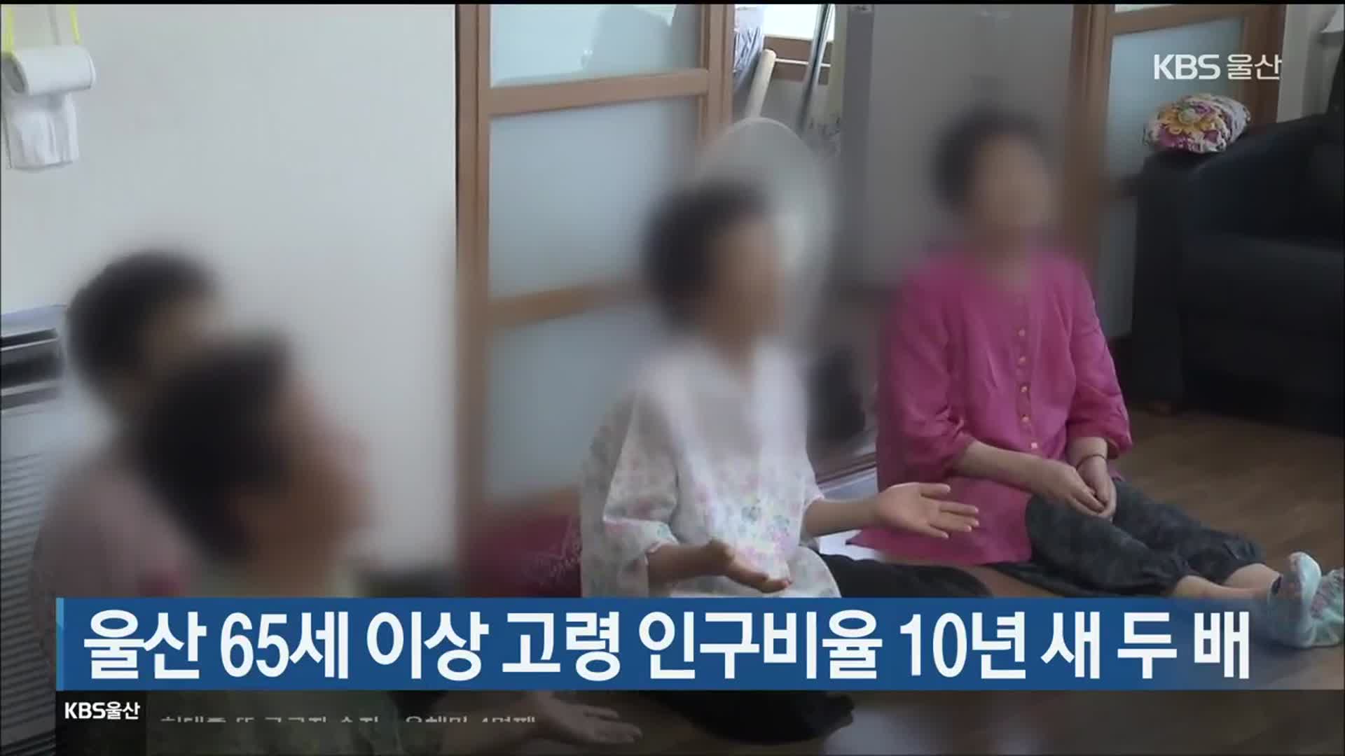 울산 65세 이상 고령 인구비율 10년 새 두 배