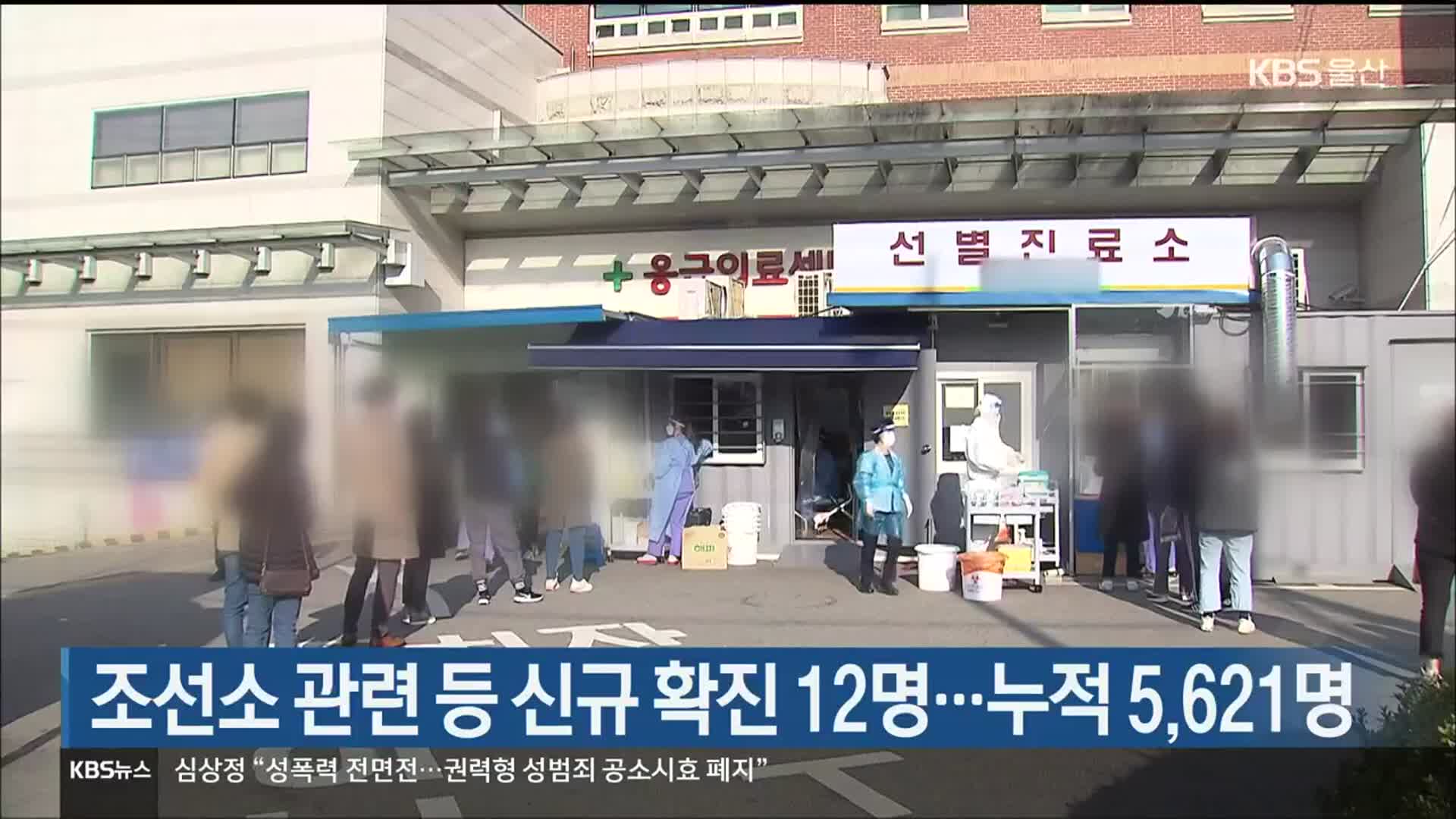 울산 조선소 관련 등 신규 확진 12명…누적 5,621명