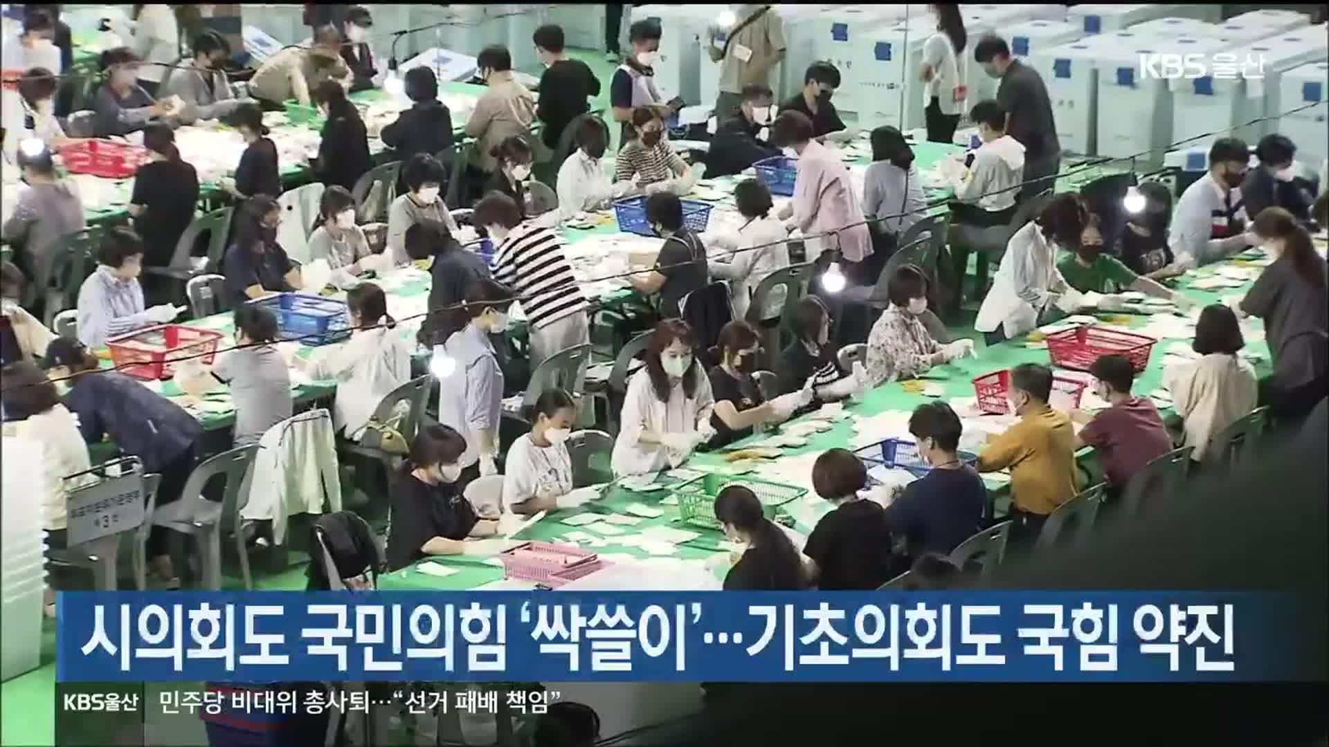 울산시의회도 국민의힘 ‘싹쓸이’…기초의회도 국힘 약진