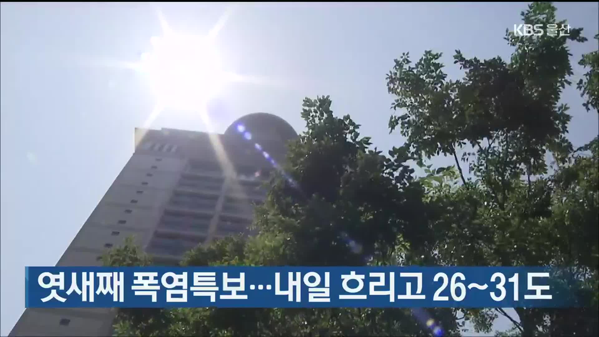 울산 엿새째 폭염특보…내일 흐리고 26~31도