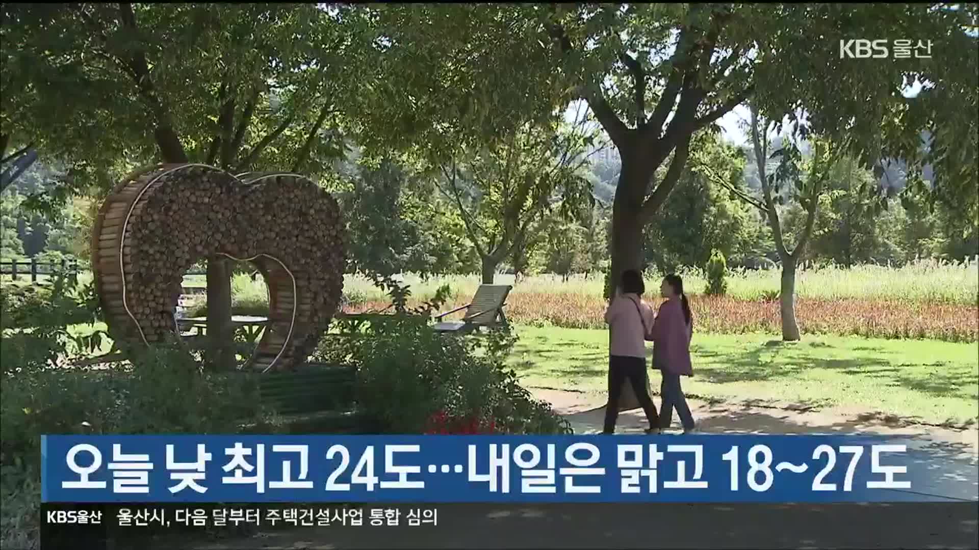 울산 오늘 낮 최고 24도…내일은 맑고 18~27도