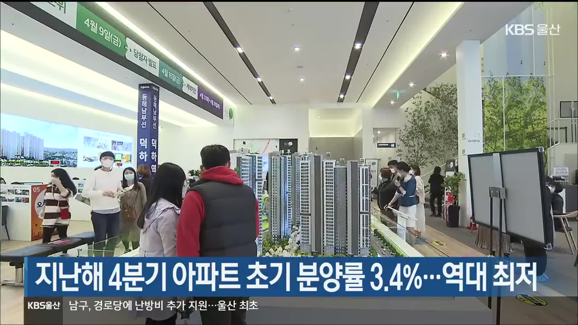 지난해 울산 4분기 아파트 초기 분양률 3.4%…역대 최저