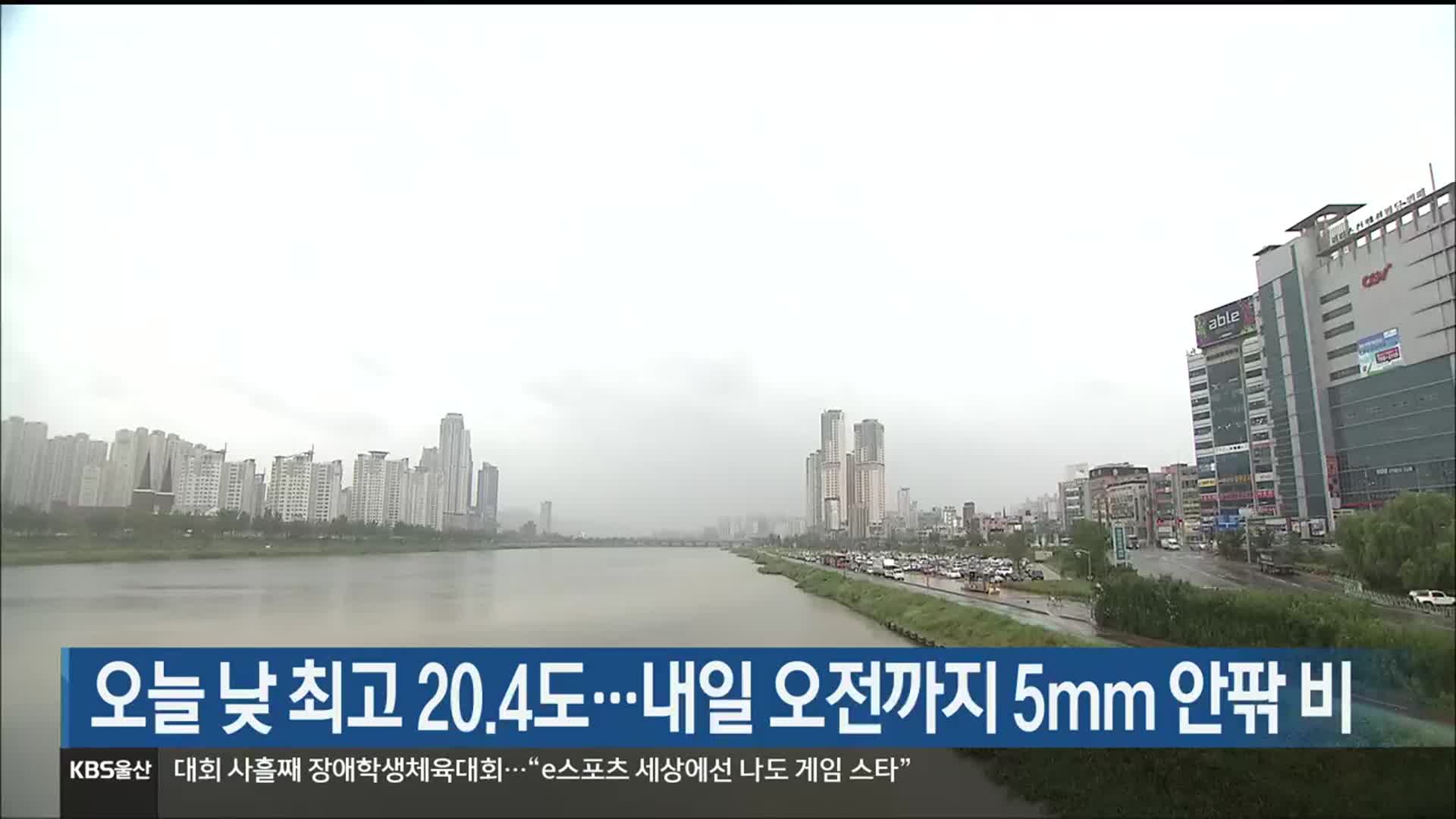 울산 오늘 낮 최고 20.4도…내일 오전까지 5㎜ 안팎 비