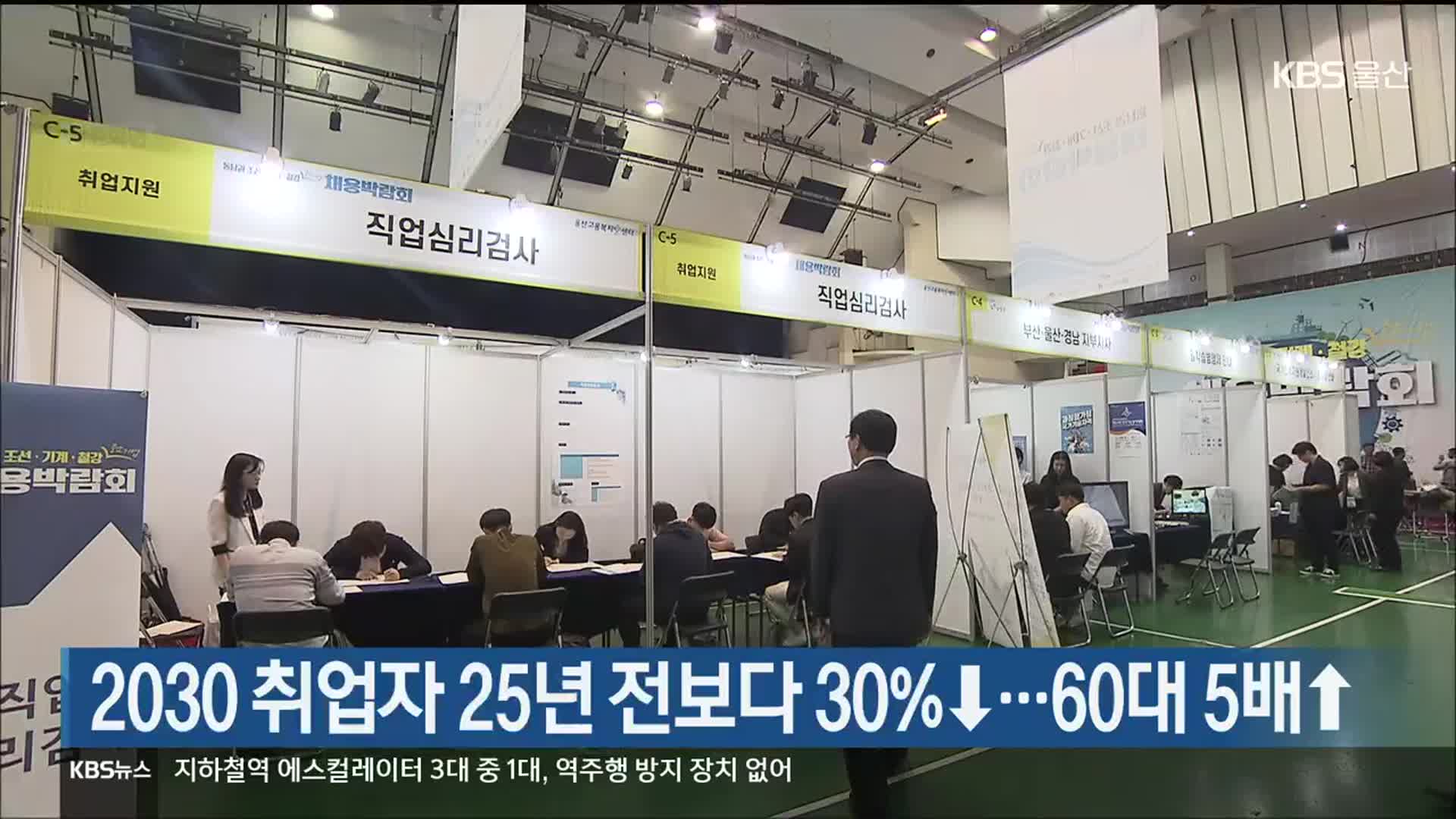 울산 2030 취업자 25년 전보다 30%↓…60대 5배↑