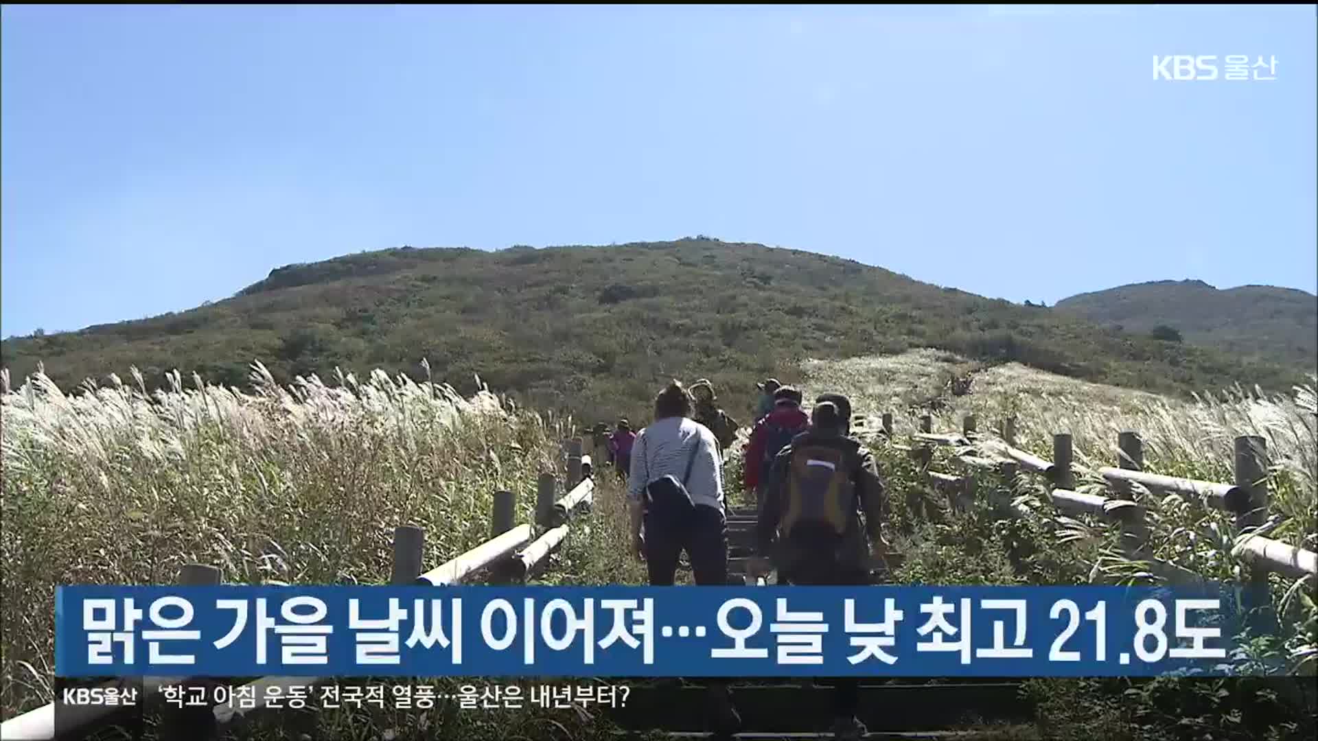 울산 맑은 가을 날씨 이어져…오늘 낮 최고 21.8도
