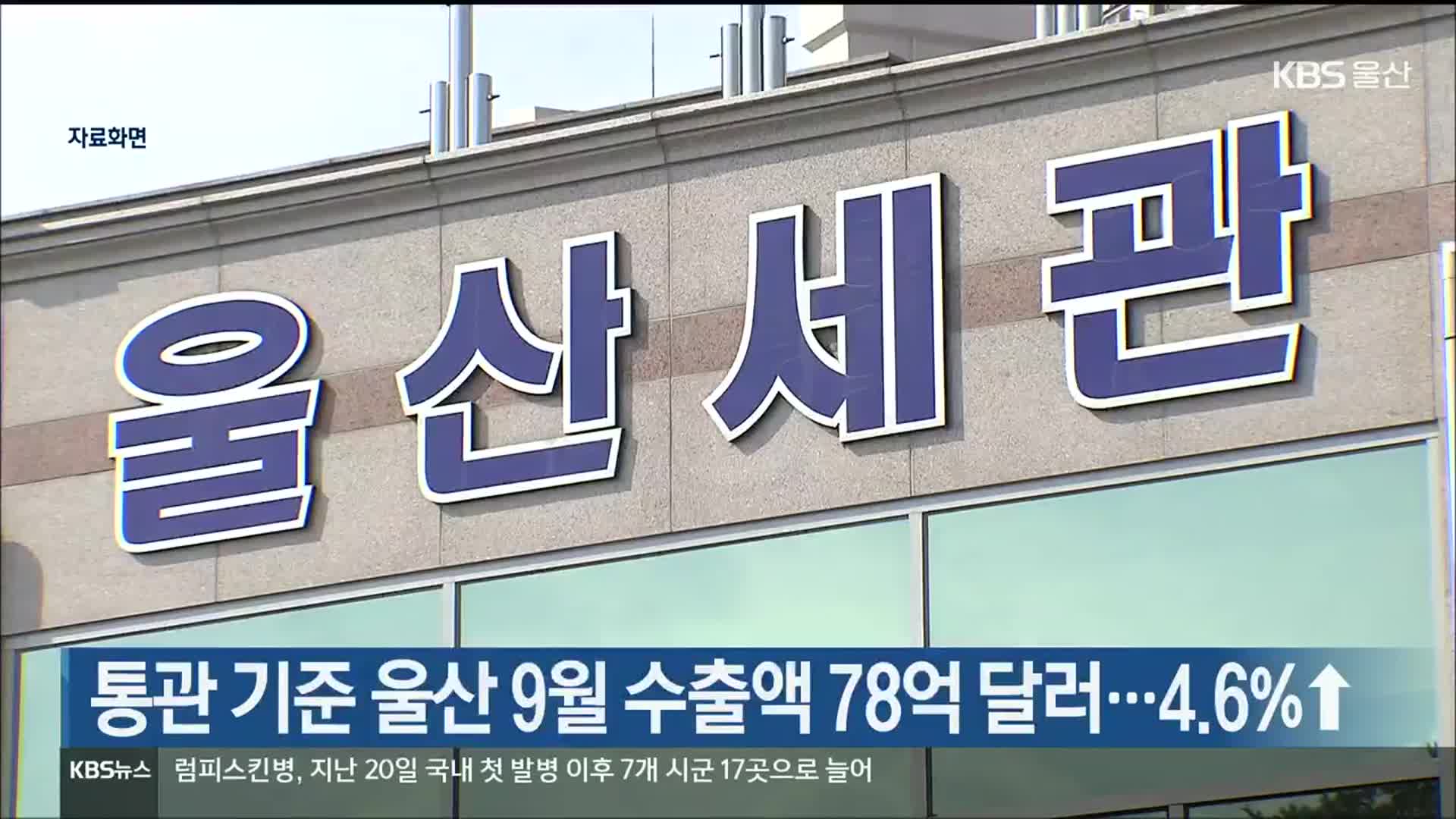 통관 기준 울산 9월 수출액 78억 달러…4.6%↑