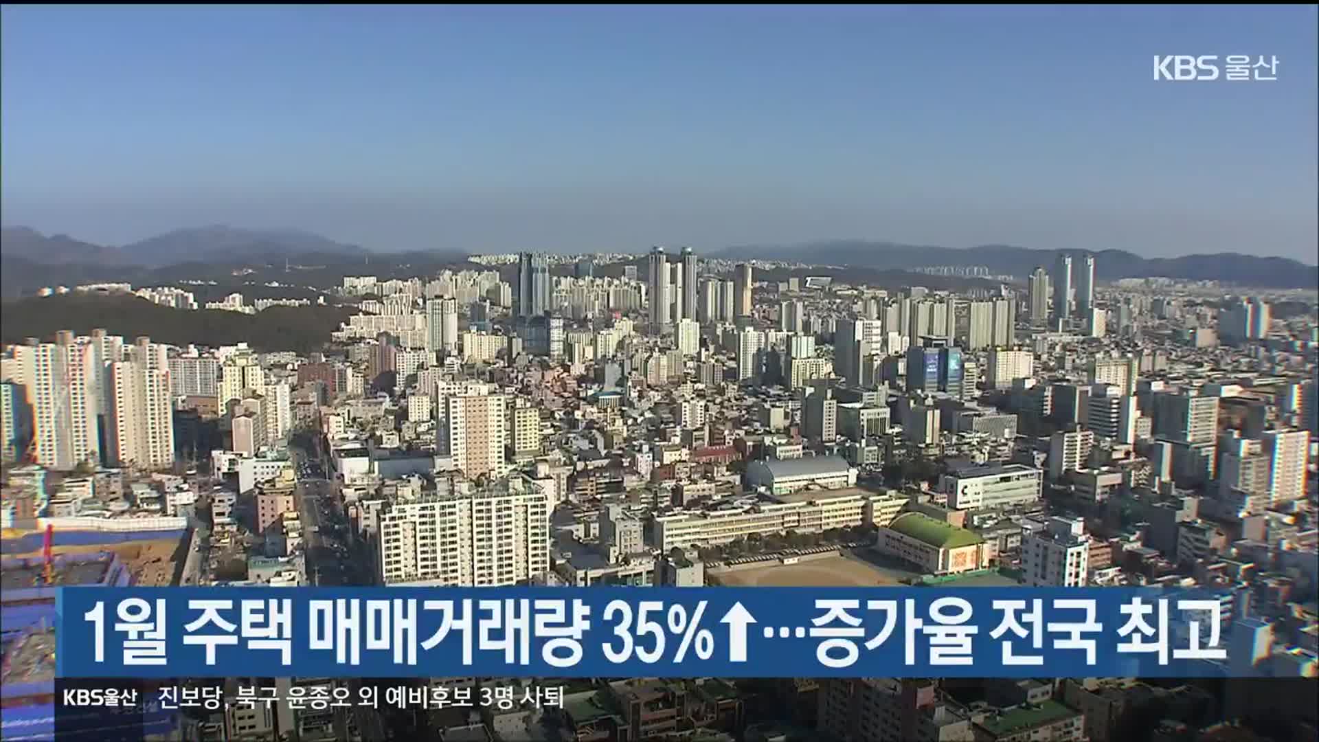 1월 주택 매매거래량 35%↑…증가율 전국 최고