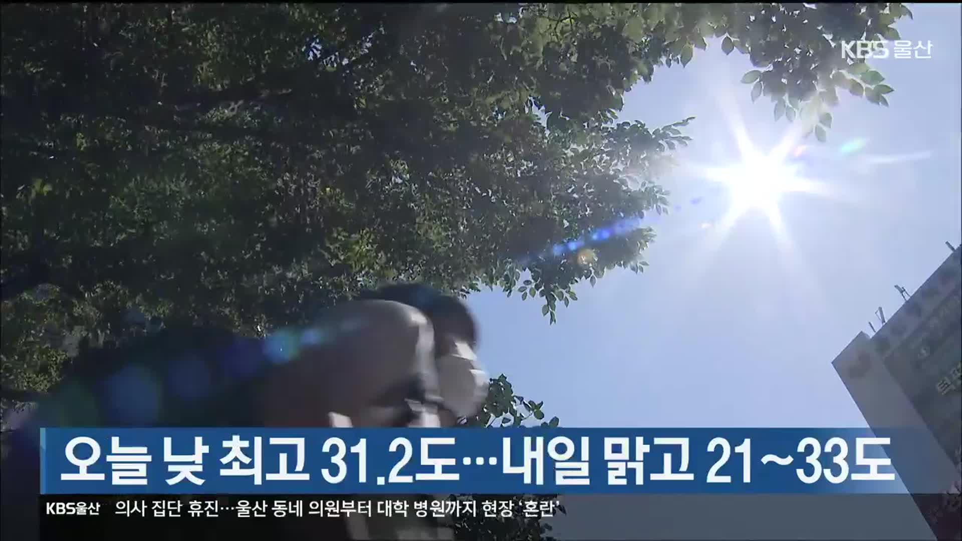 울산 오늘 낮 최고 31.2도…내일 맑고 21~33도