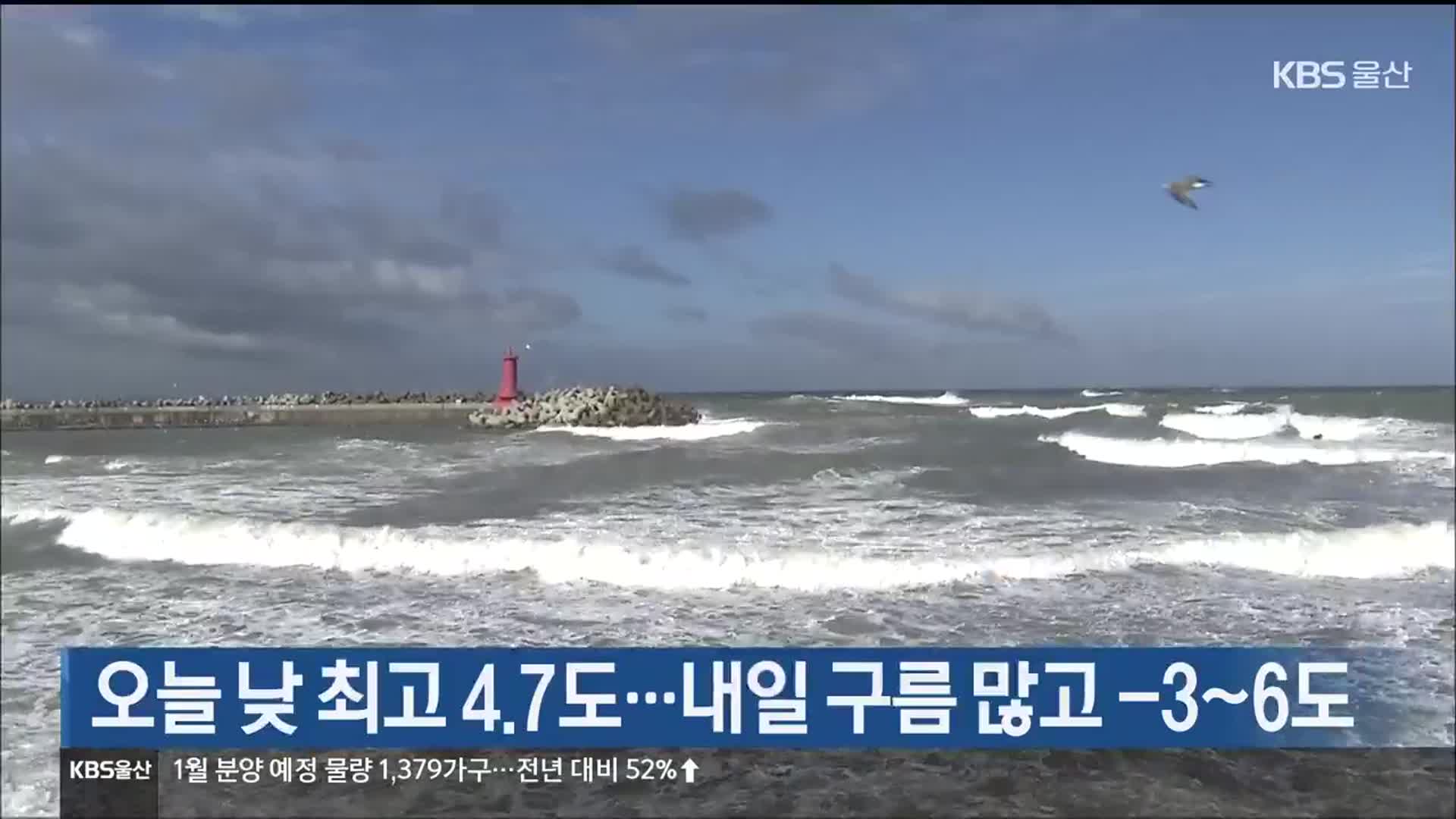 울산 오늘 낮 최고 4.7도…내일 구름 많고 -3~6도