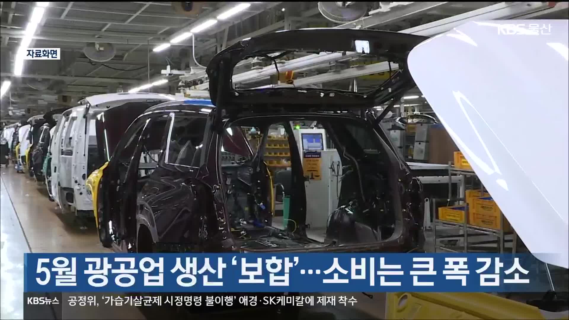 5월 광공업 생산 ‘보합’…소비는 큰 폭 감소