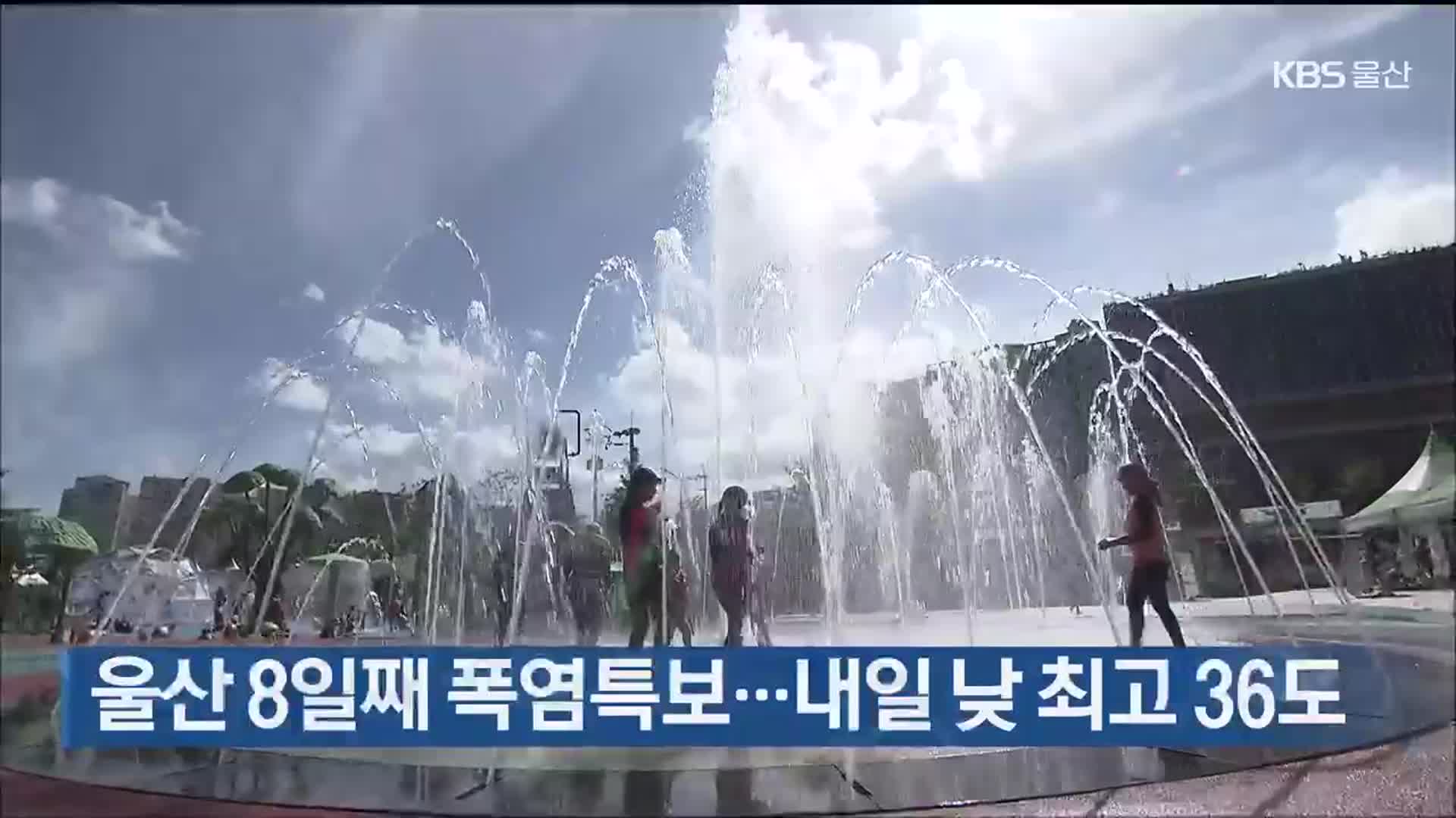 울산 8일째 폭염특보…내일 낮 최고 36도