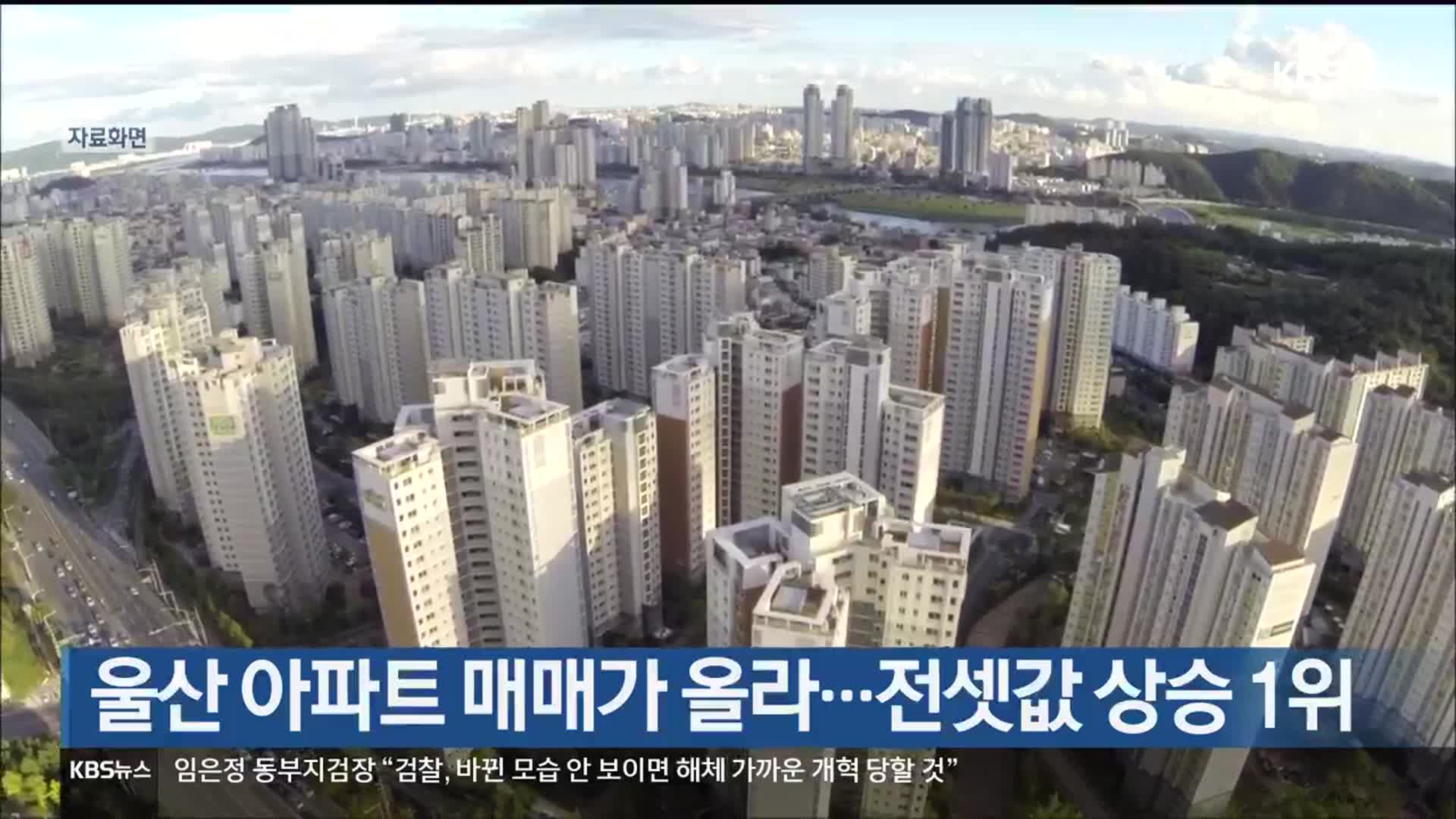 울산 아파트 매매가 올라…전셋값 상승 1위