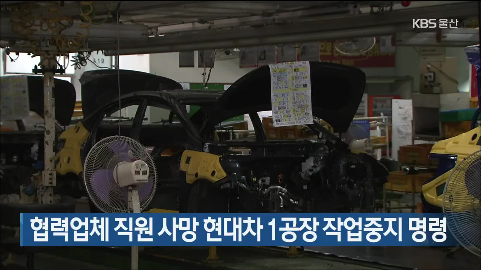 협력업체 직원 사망 현대차 1공장 작업중지 명령