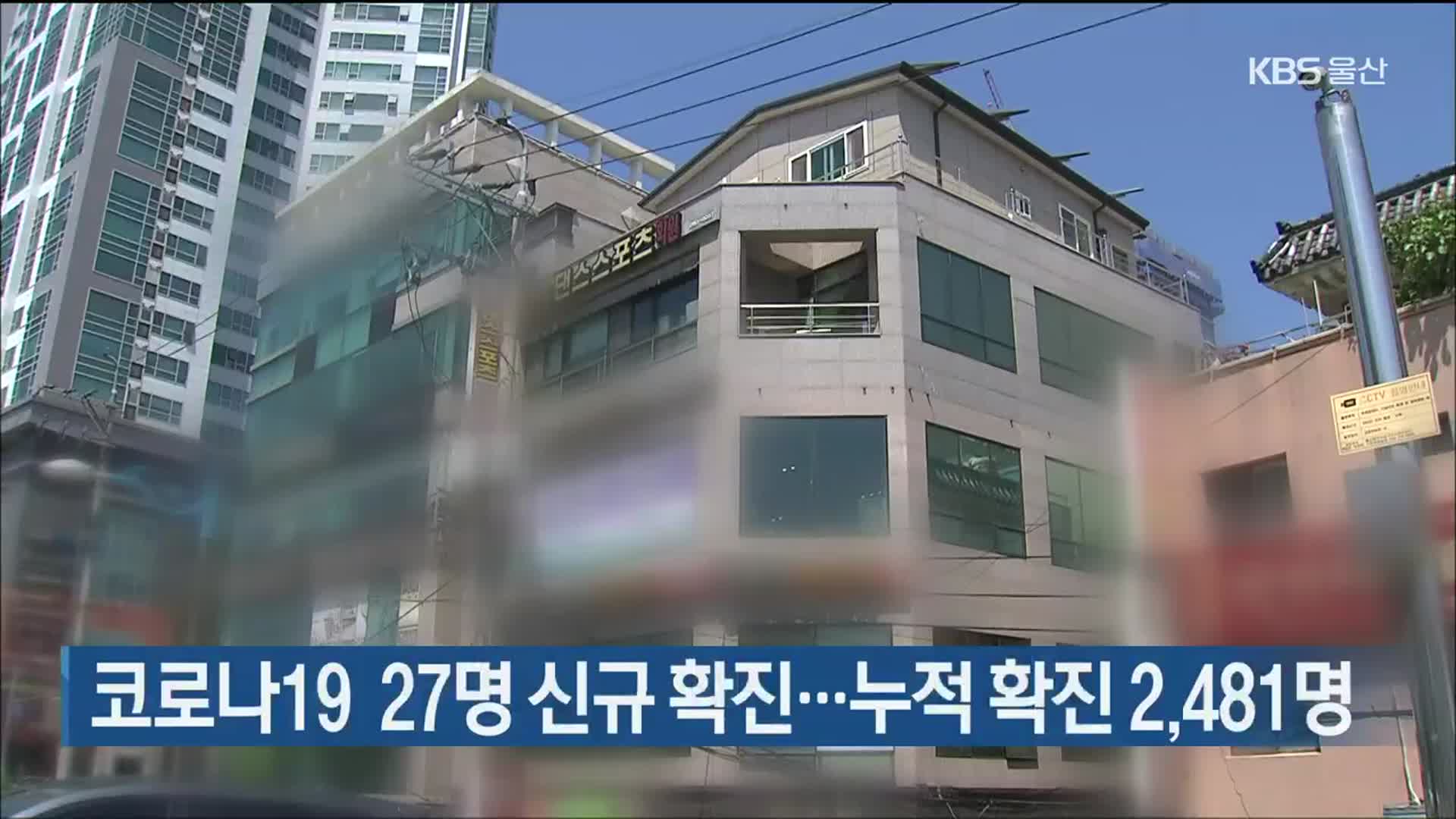 울산 코로나19 27명 신규 확진…누적 확진 2,481명