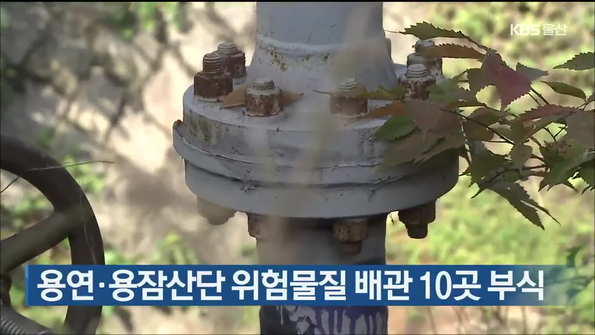 울산 용연·용잠산단 위험물질 배관 10곳 부식