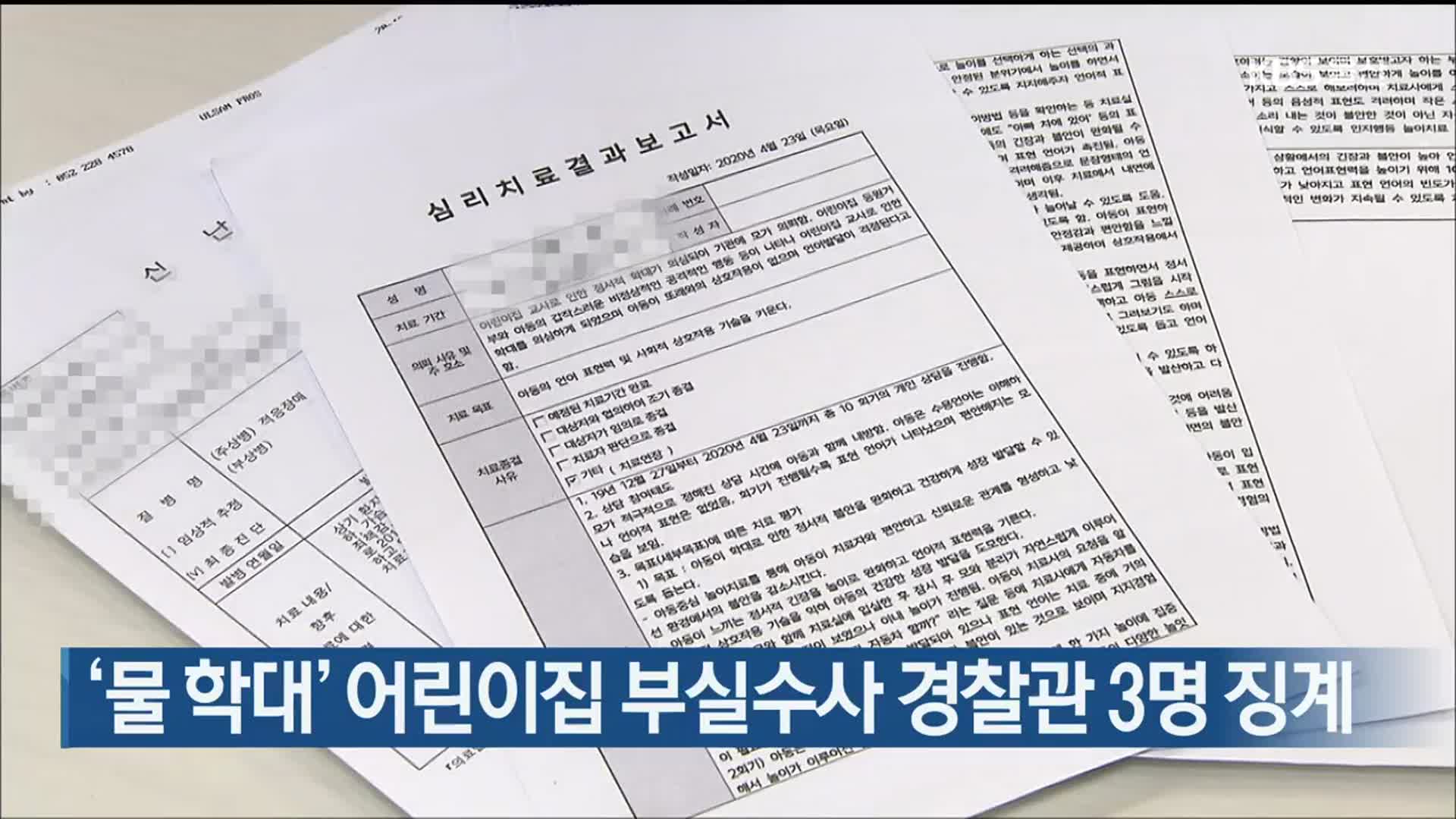 ‘물 학대’ 어린이집 부실수사 경찰관 3명 징계