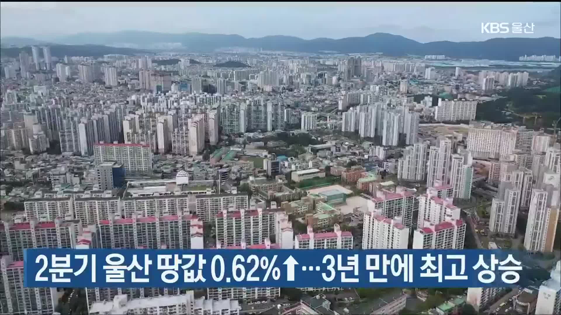 2분기 울산 땅값 0.62%↑…3년 만에 최고 상승