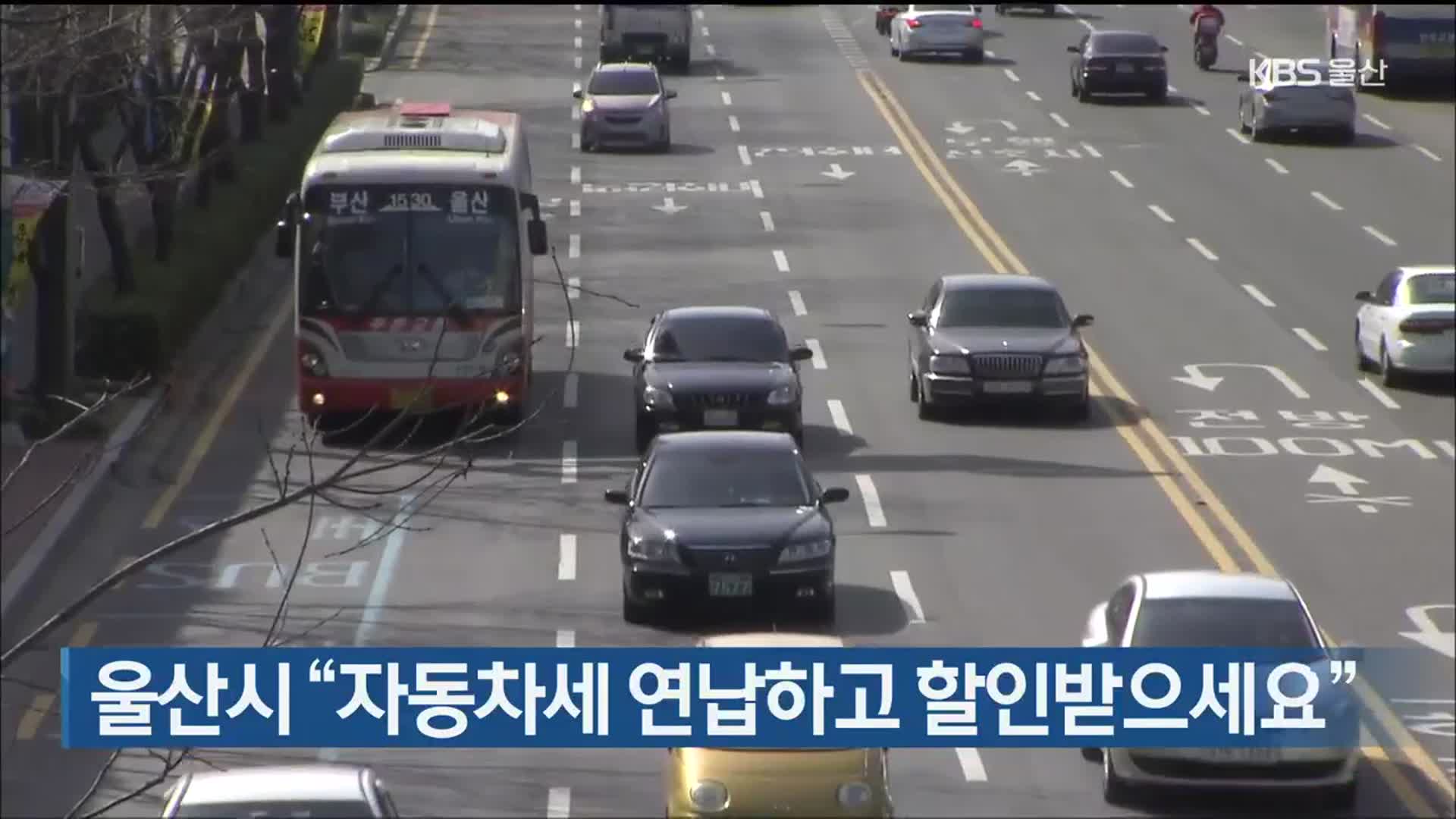 울산시 “자동차세 연납하고 할인받으세요”