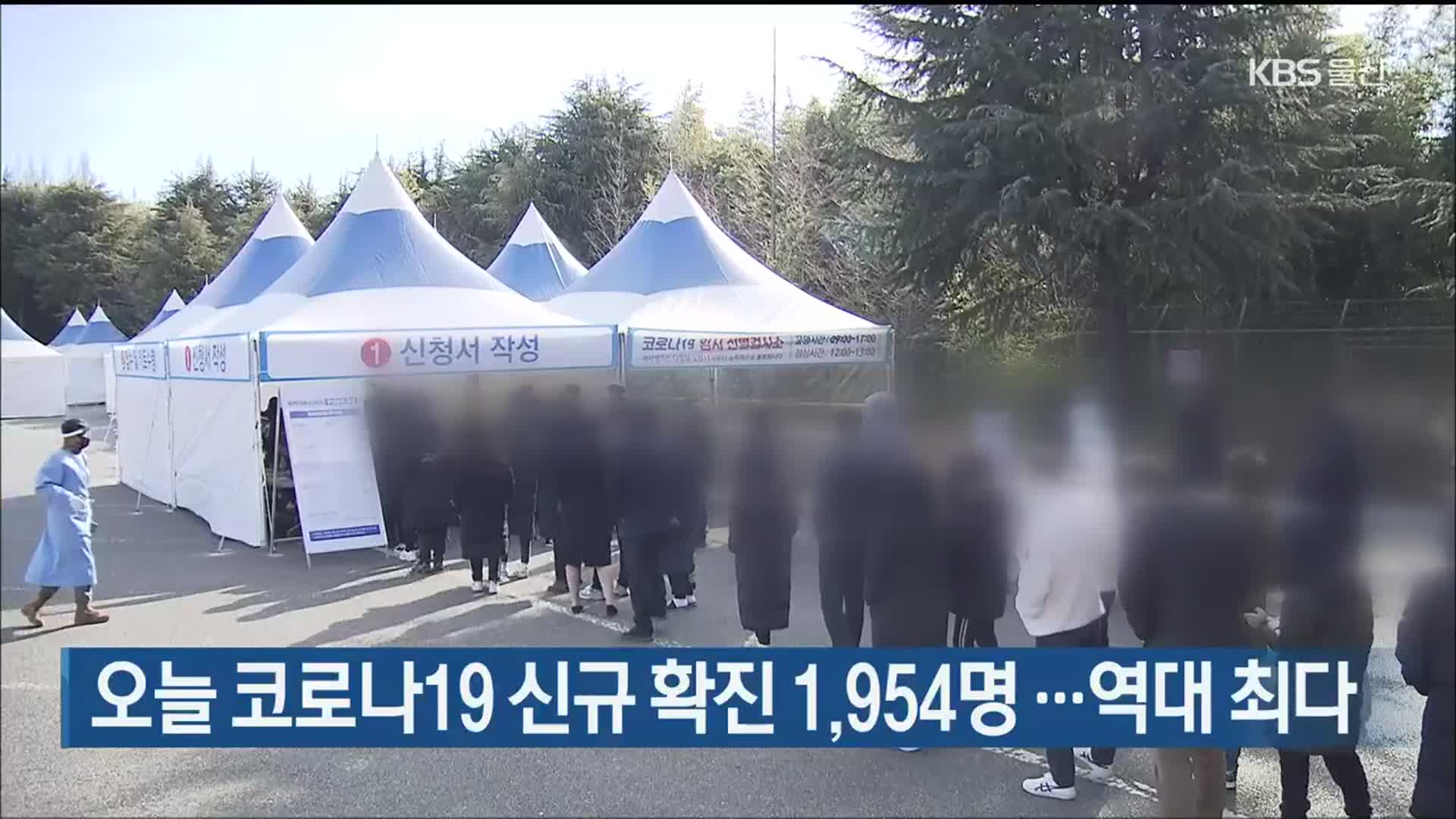 울산 오늘 코로나19 신규 확진 1,954명…역대 최다