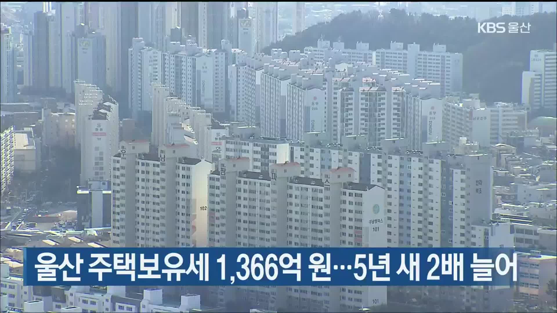 울산 주택보유세 1,366억 원…5년 새 2배 늘어