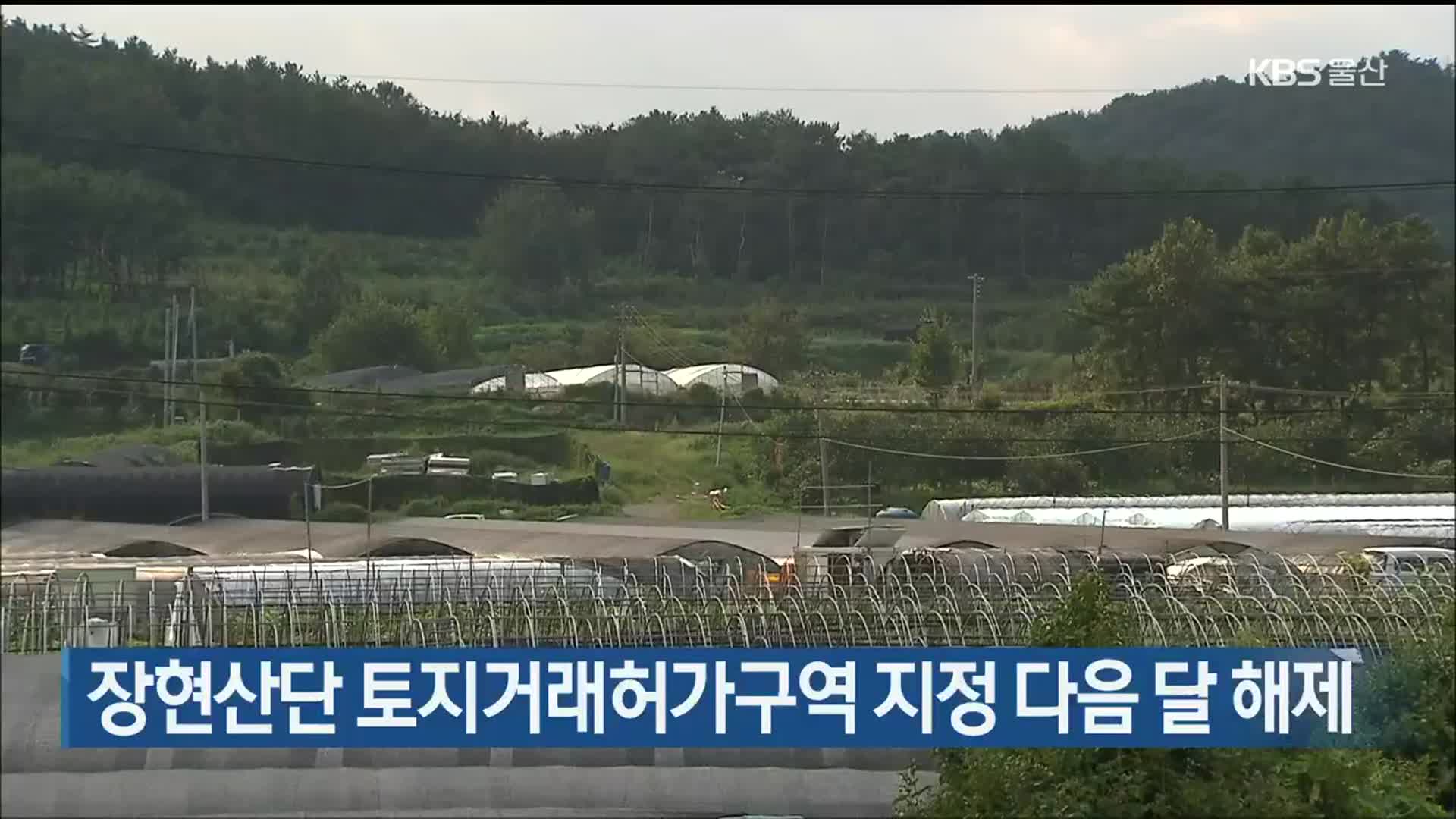 울산 장현산단 토지거래허가구역 지정 다음 달 해제