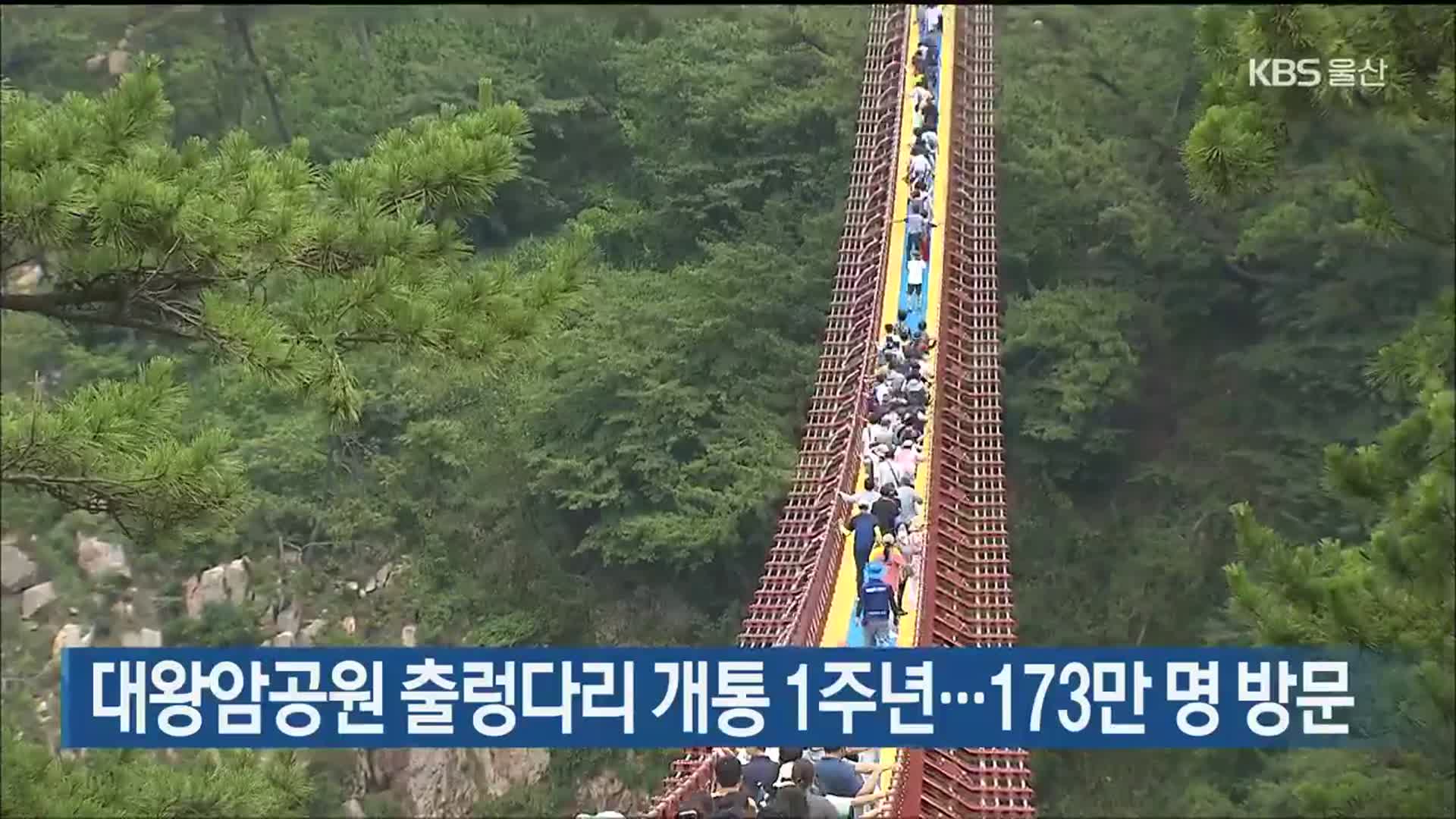 대왕암공원 출렁다리 개통 1주년…173만 명 방문