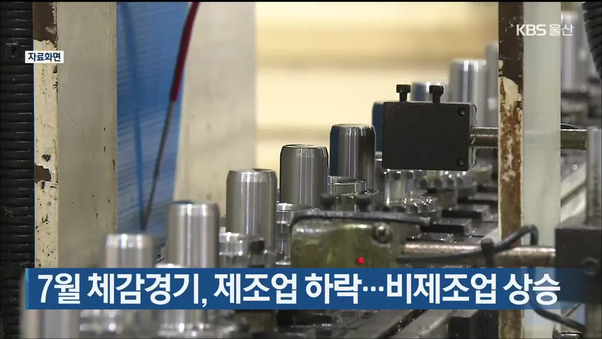 울산 7월 체감경기, 제조업 하락…비제조업 상승