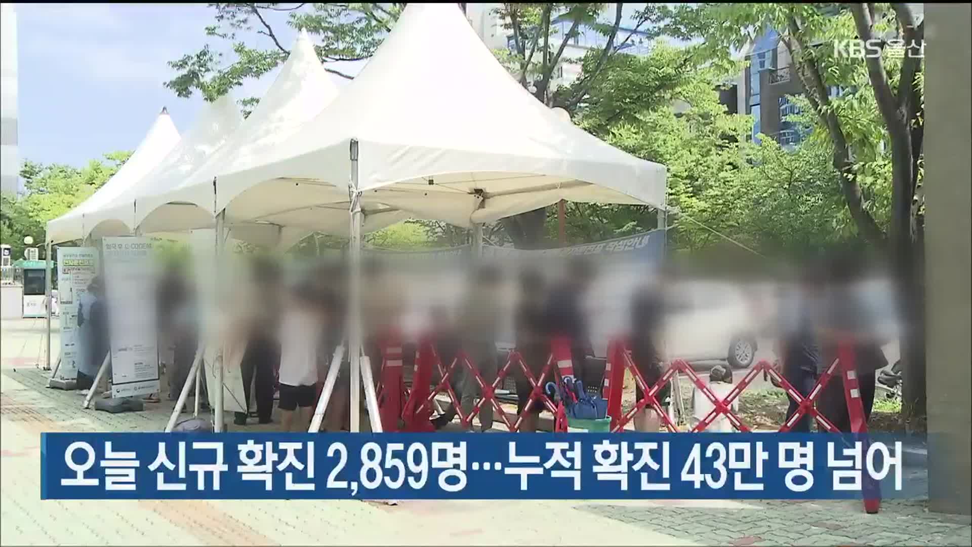 울산 오늘 신규 확진 2,859명…누적 확진 43만 명 넘어