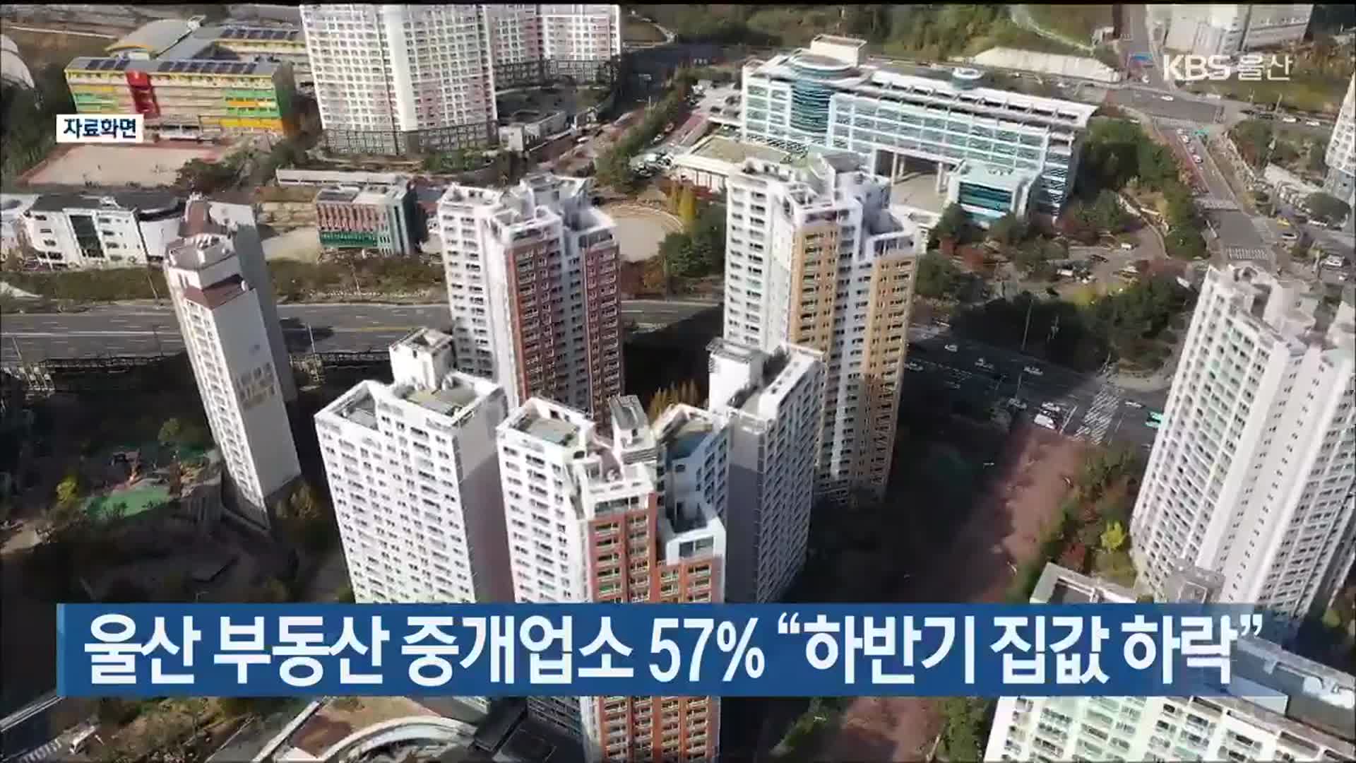 울산 부동산 중개업소 57% “하반기 집값 하락”