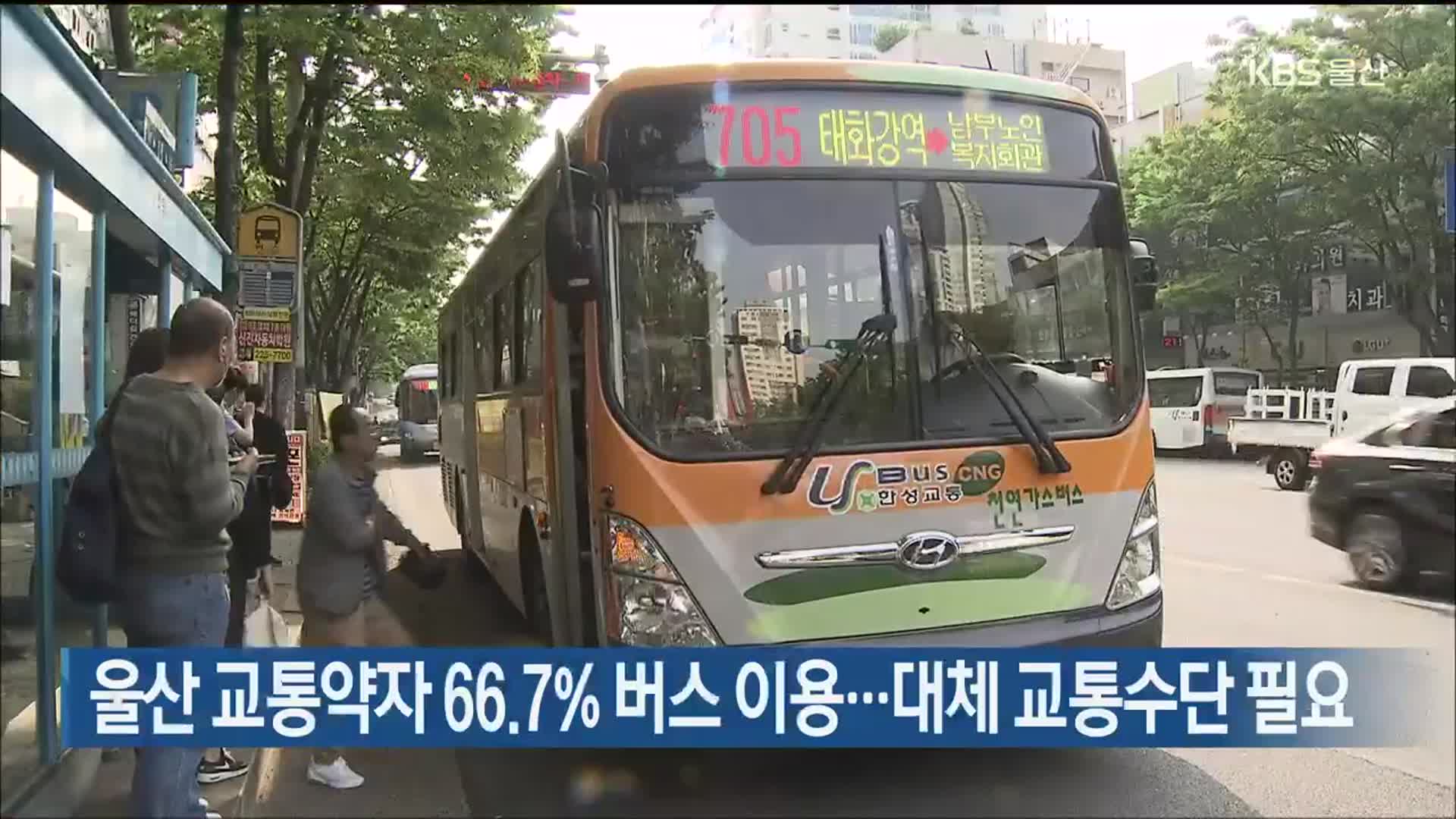 울산 교통약자 66.7% 버스 이용…대체 교통수단 필요